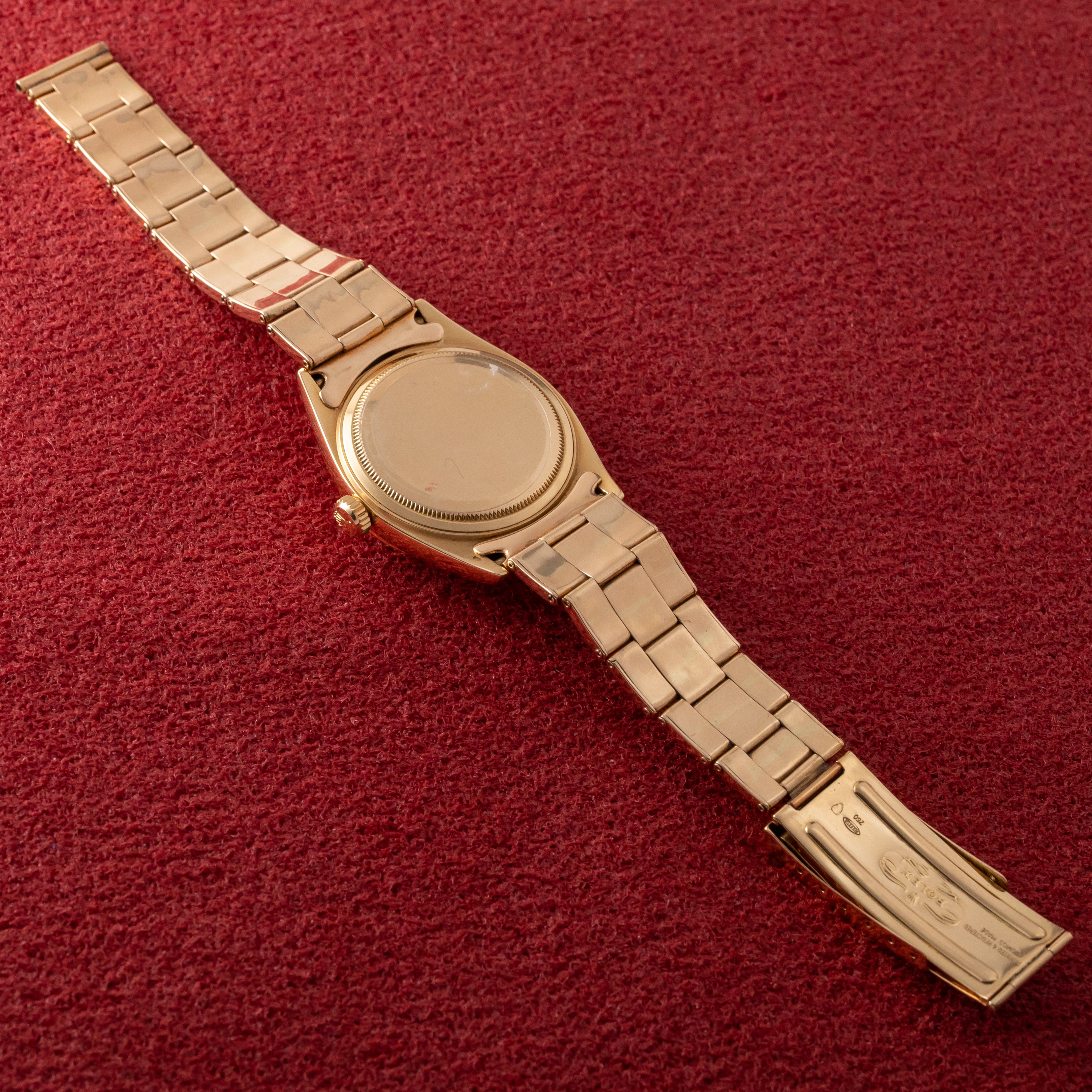 ロレックス デイデイト Ref.1802 18Kピンクゴールド ブラックミラーダイヤル 純正3連オイスターブレス 1960年代製