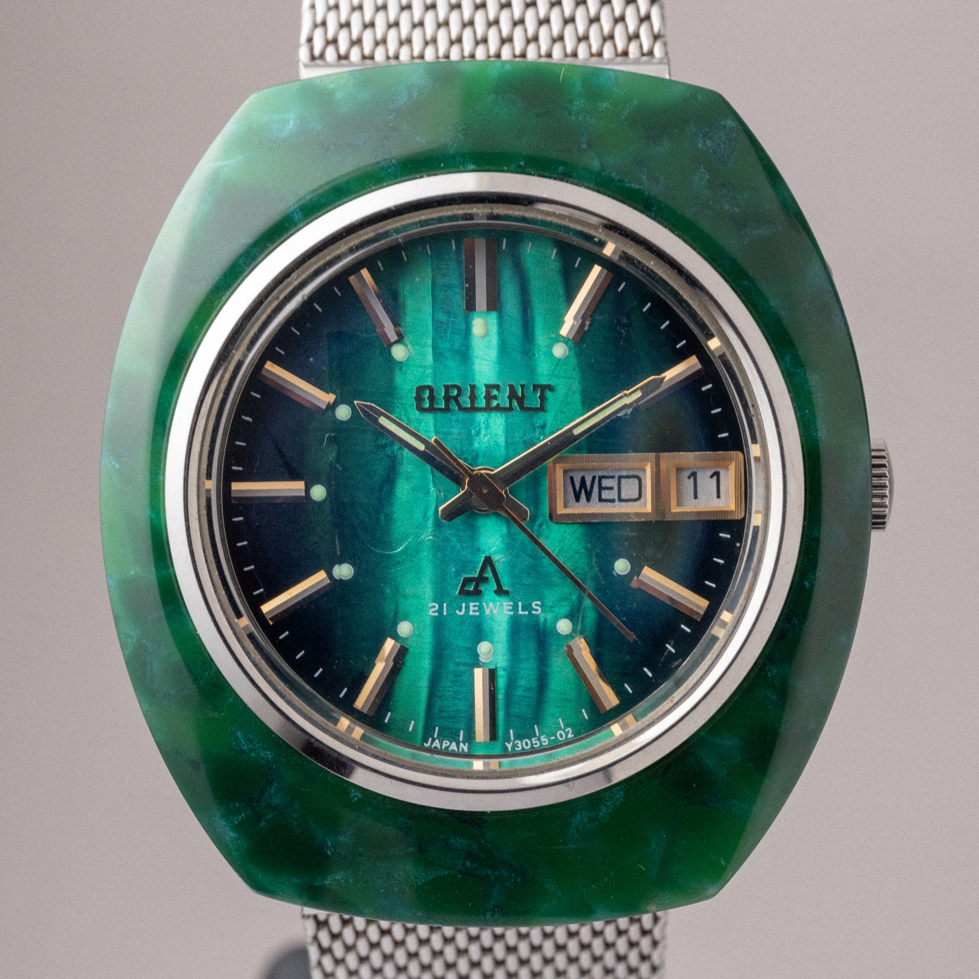 オリエント シェルダイヤル カットガラス 1970年代製