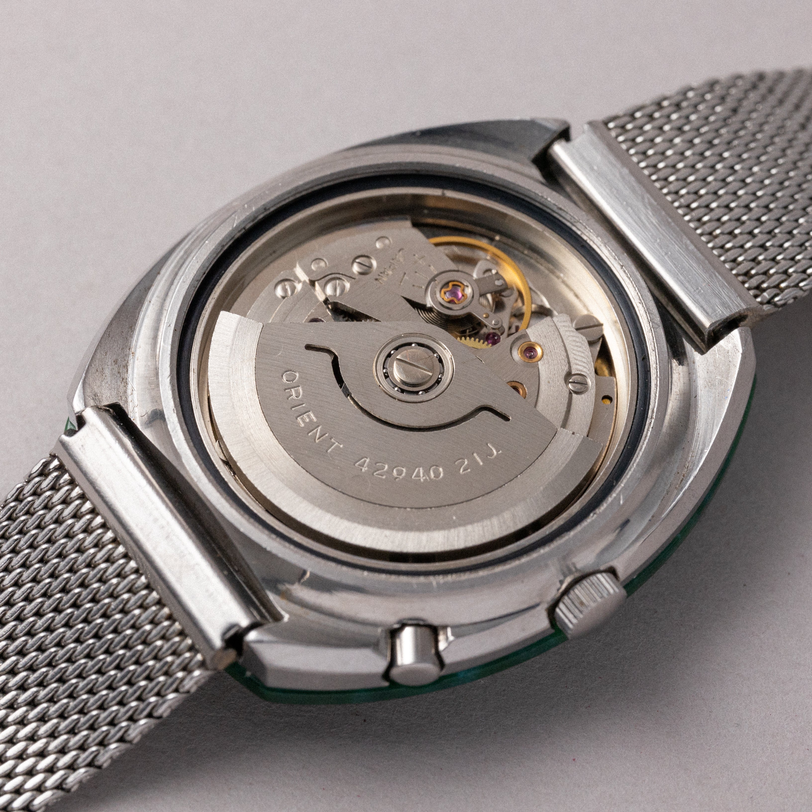 オリエント シェルダイヤル カットガラス 1970年代製