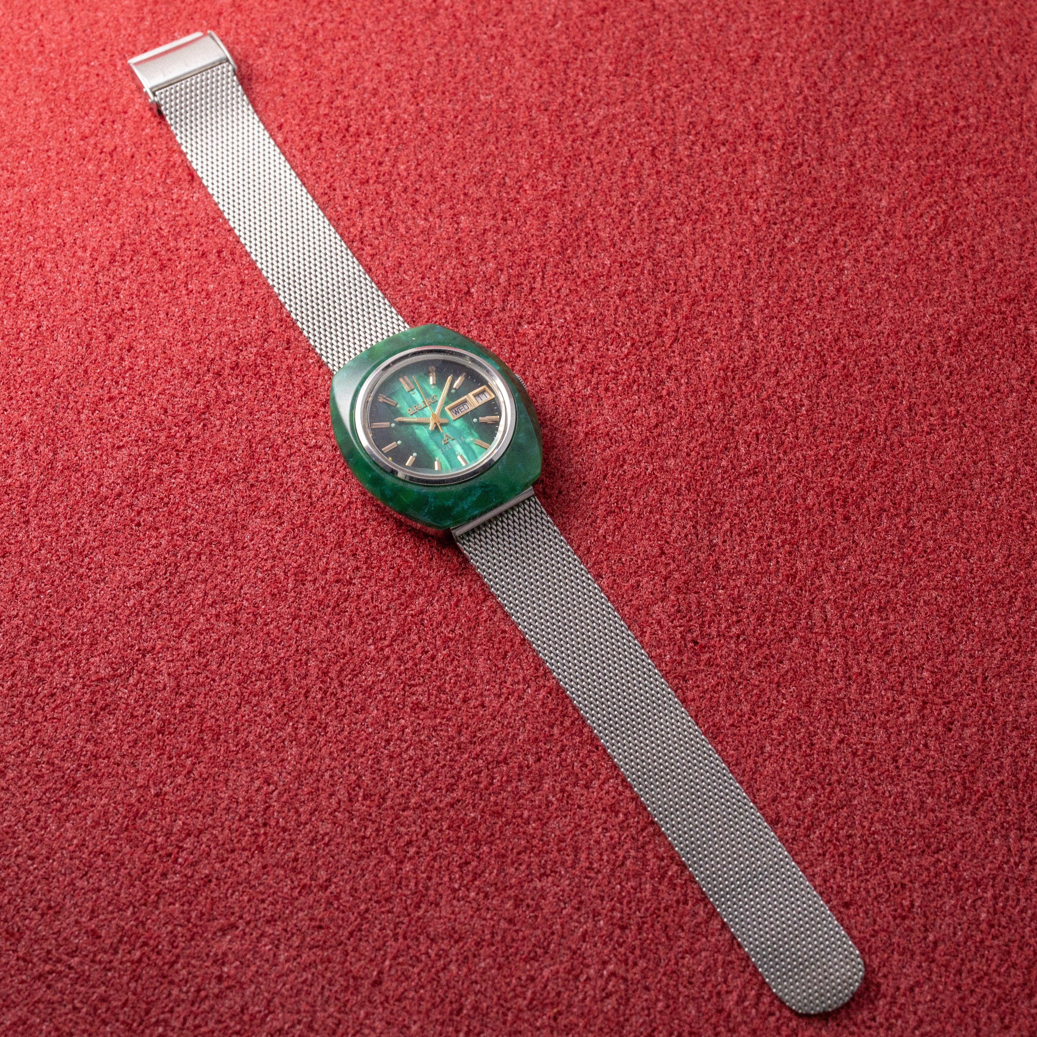 オリエント シェルダイヤル カットガラス 1970年代製