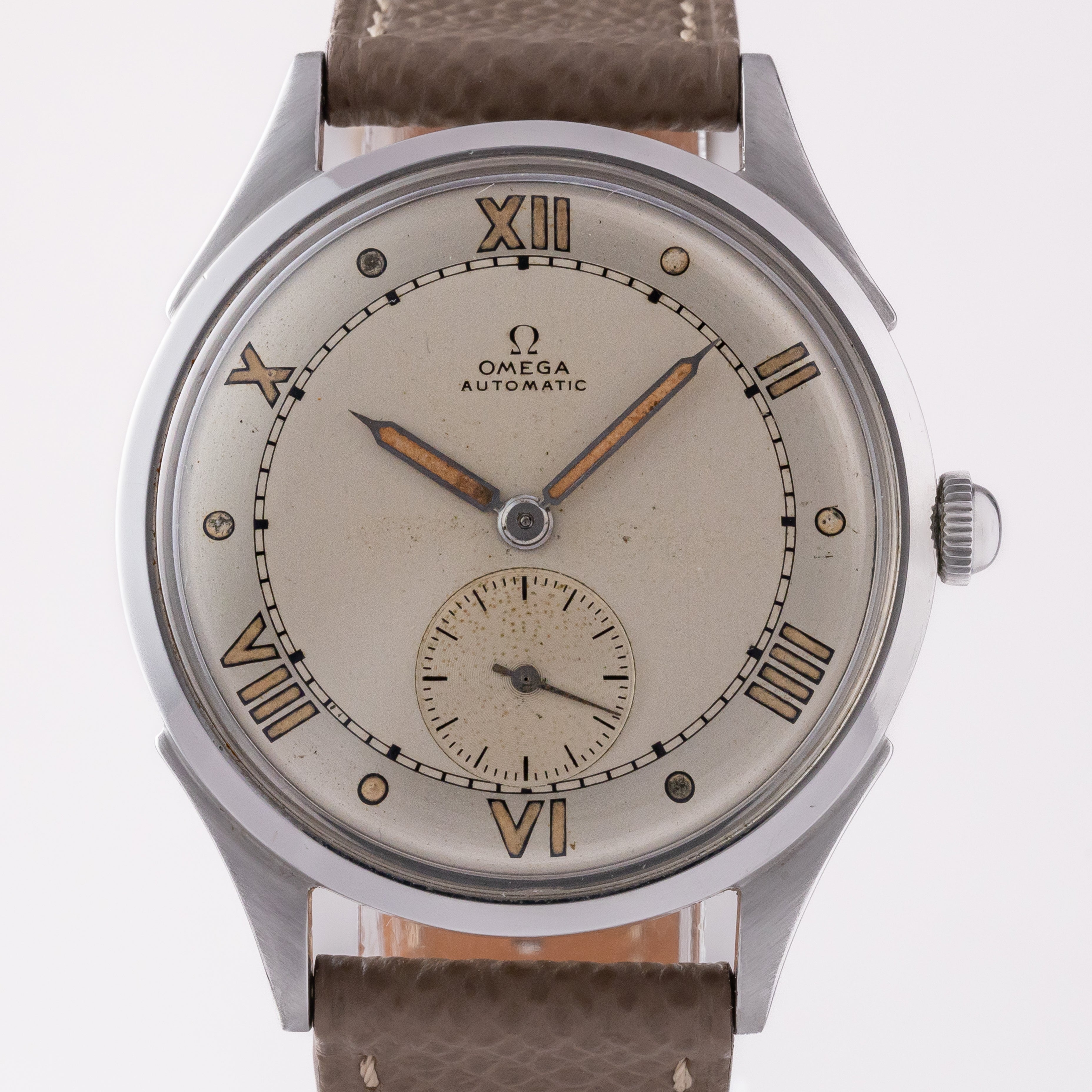オメガ 1944~46年製 バンパーオートマチック 飛びローマンダイヤル 自動巻き