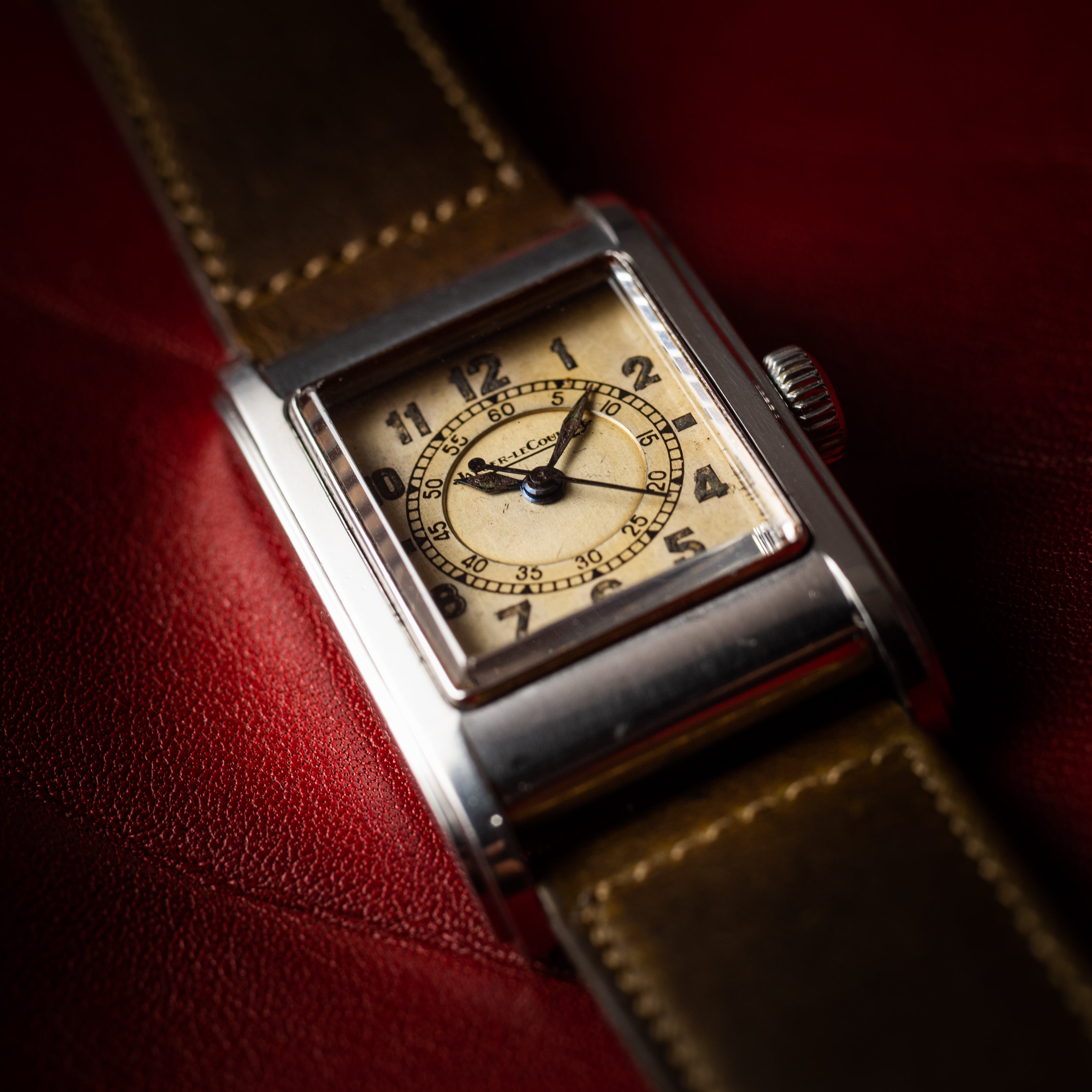 ジャガールクルト マリーン2ケース 防水レクタンギュラー 1940年代製