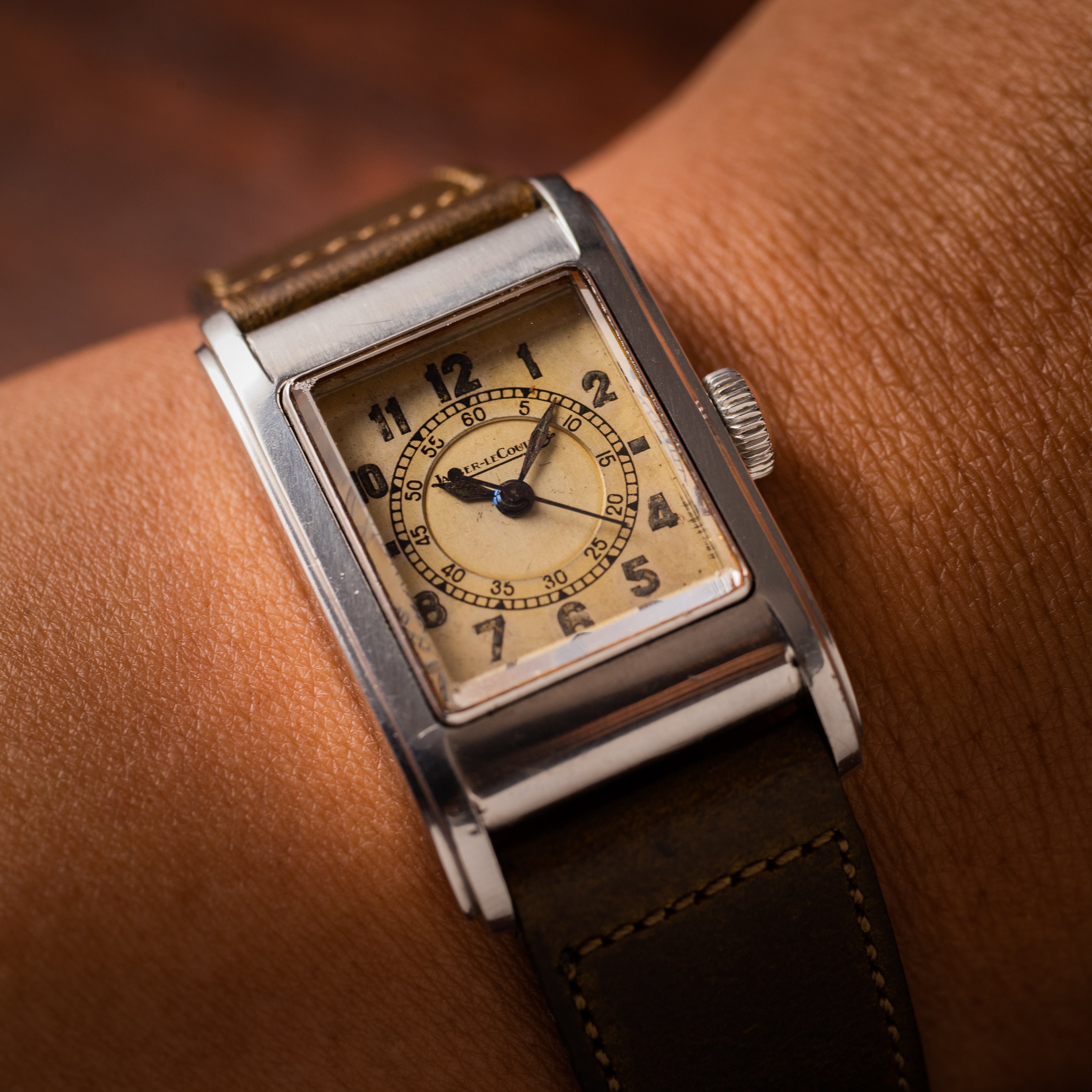 ジャガールクルト マリーン2ケース 防水レクタンギュラー 1940年代製