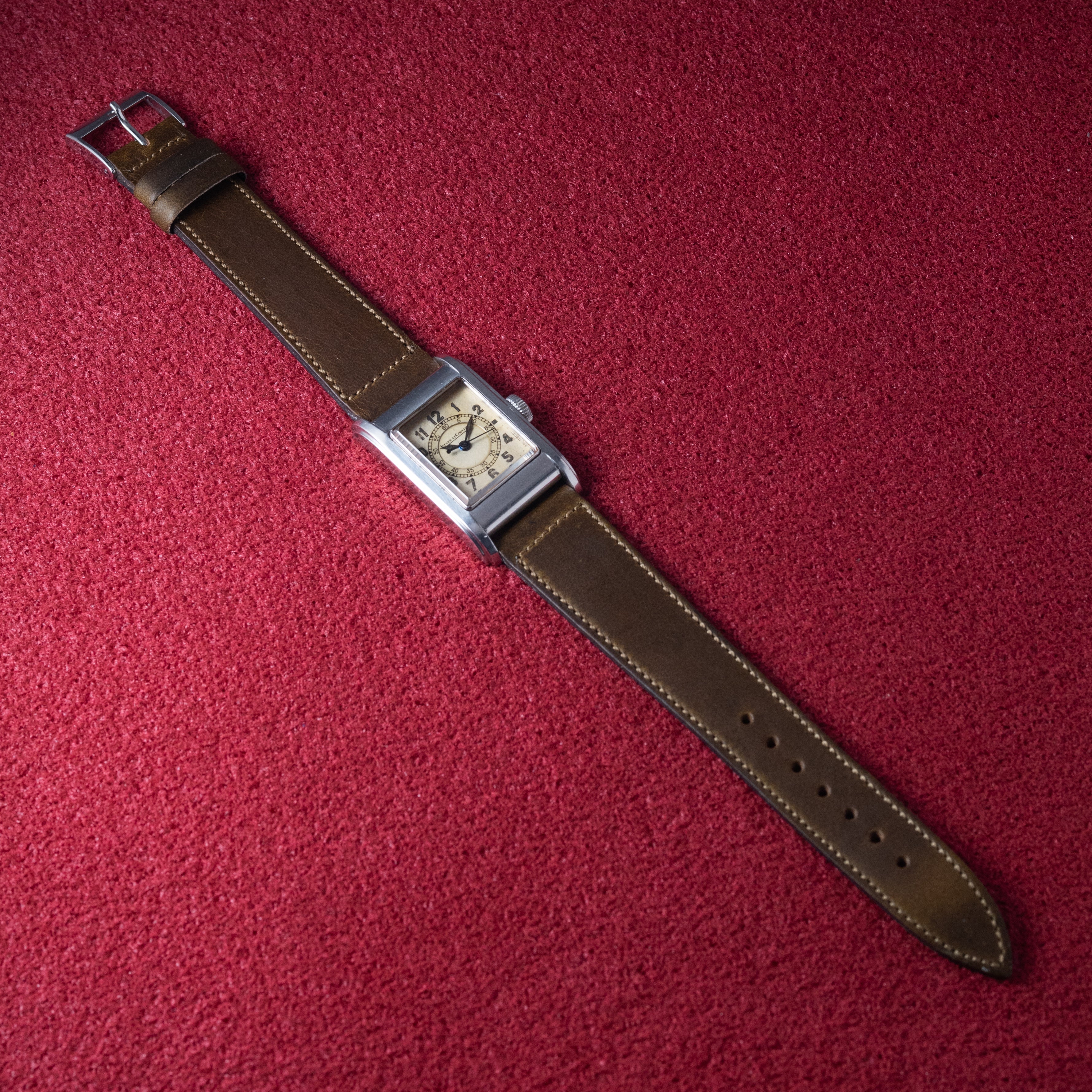 ジャガールクルト マリーン2ケース 防水レクタンギュラー 1940年代製