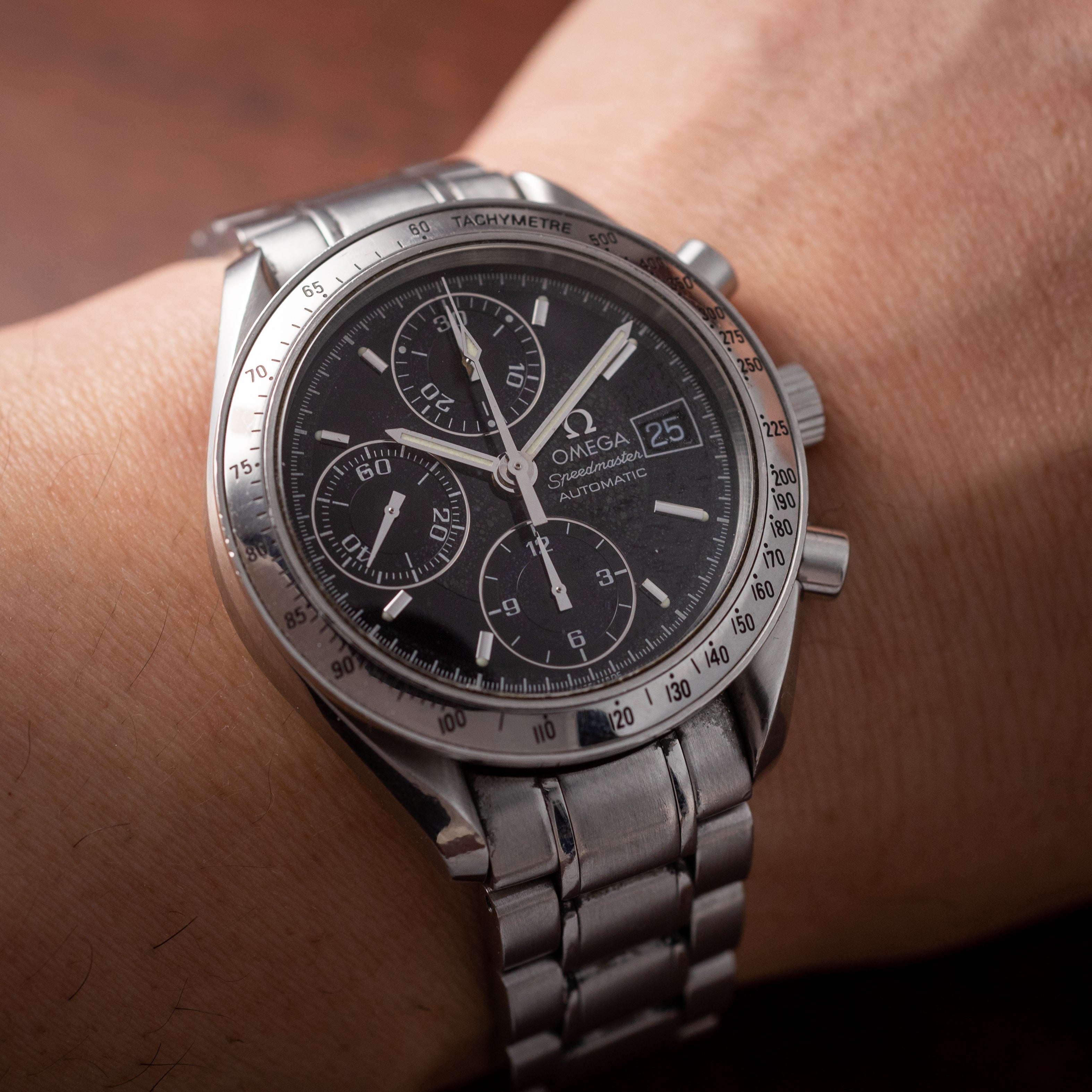 オメガ 1998年製 スピードマスターデイト ブラック 自動巻きクロノグラフ