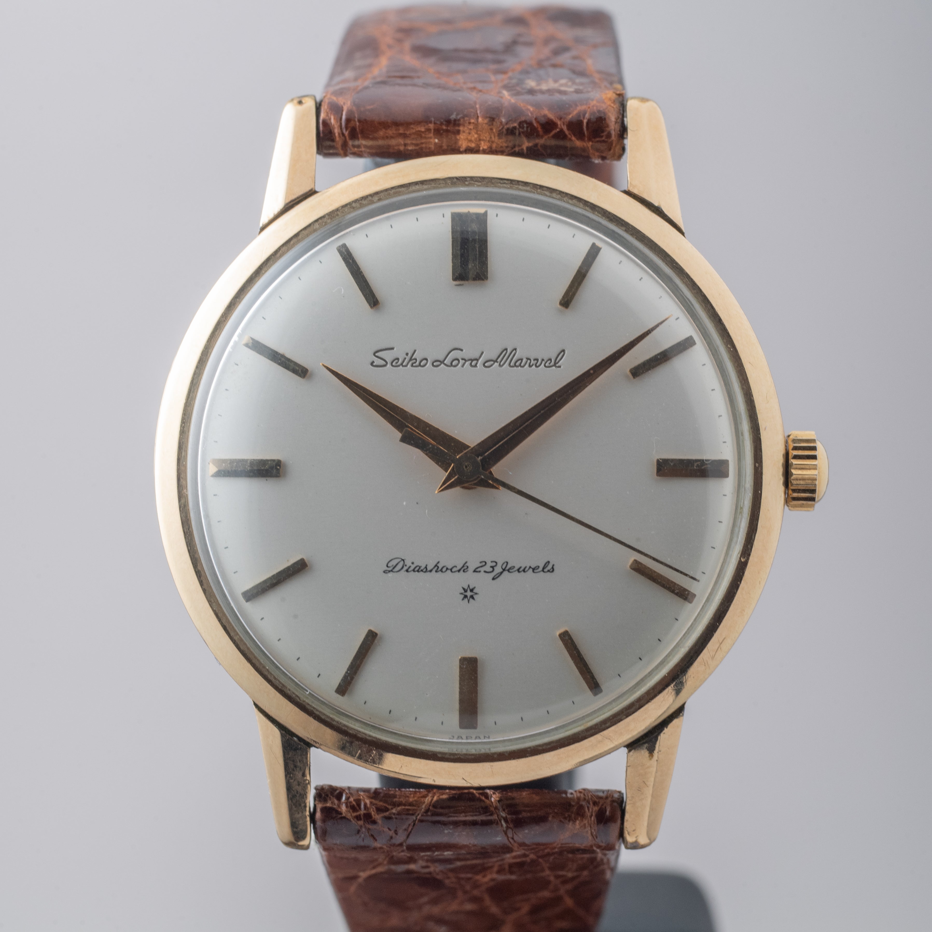 セイコー ロードマーベル 1961年製 手巻き GF 純正尾錠付き
