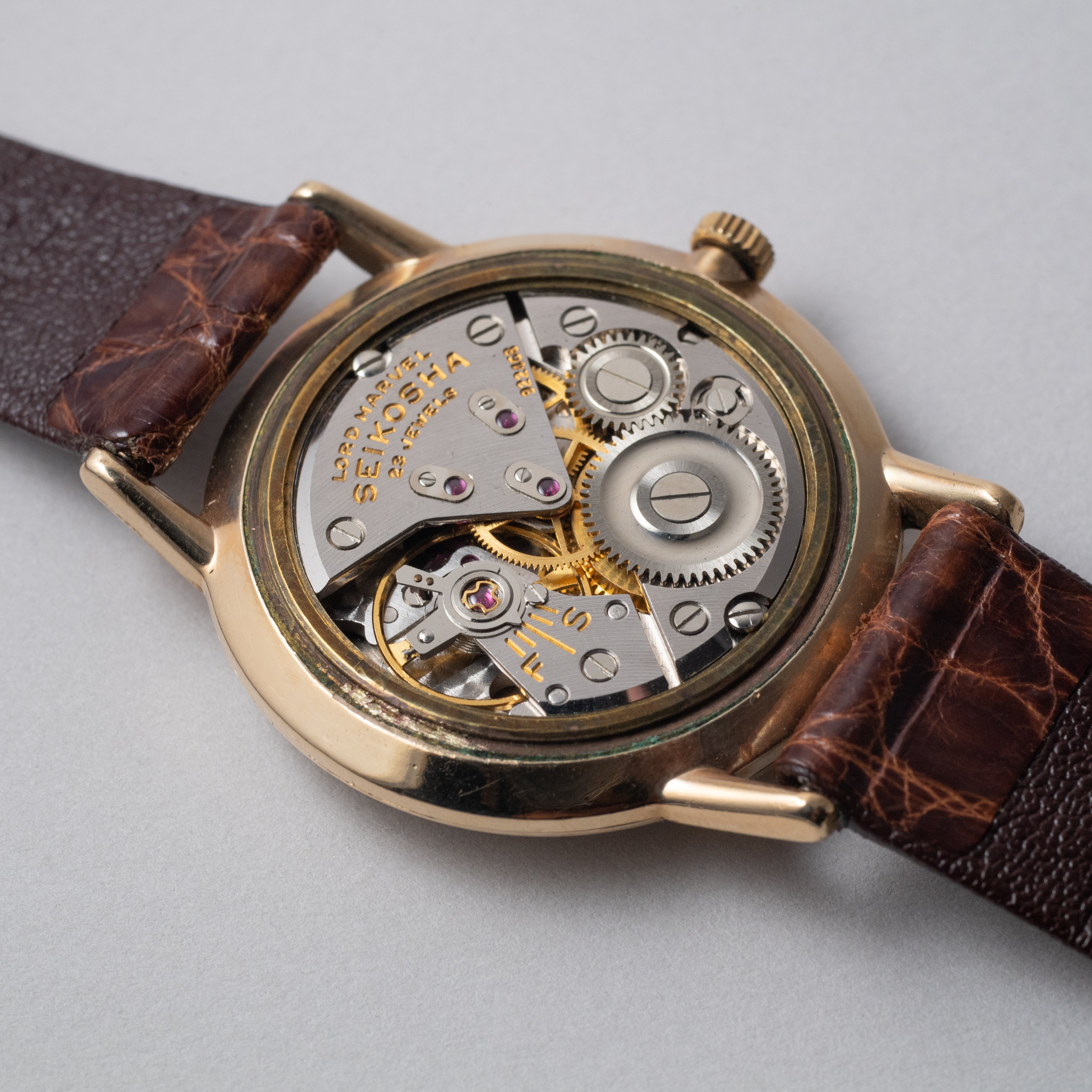 セイコー ロードマーベル 1961年製 手巻き GF 純正尾錠付き