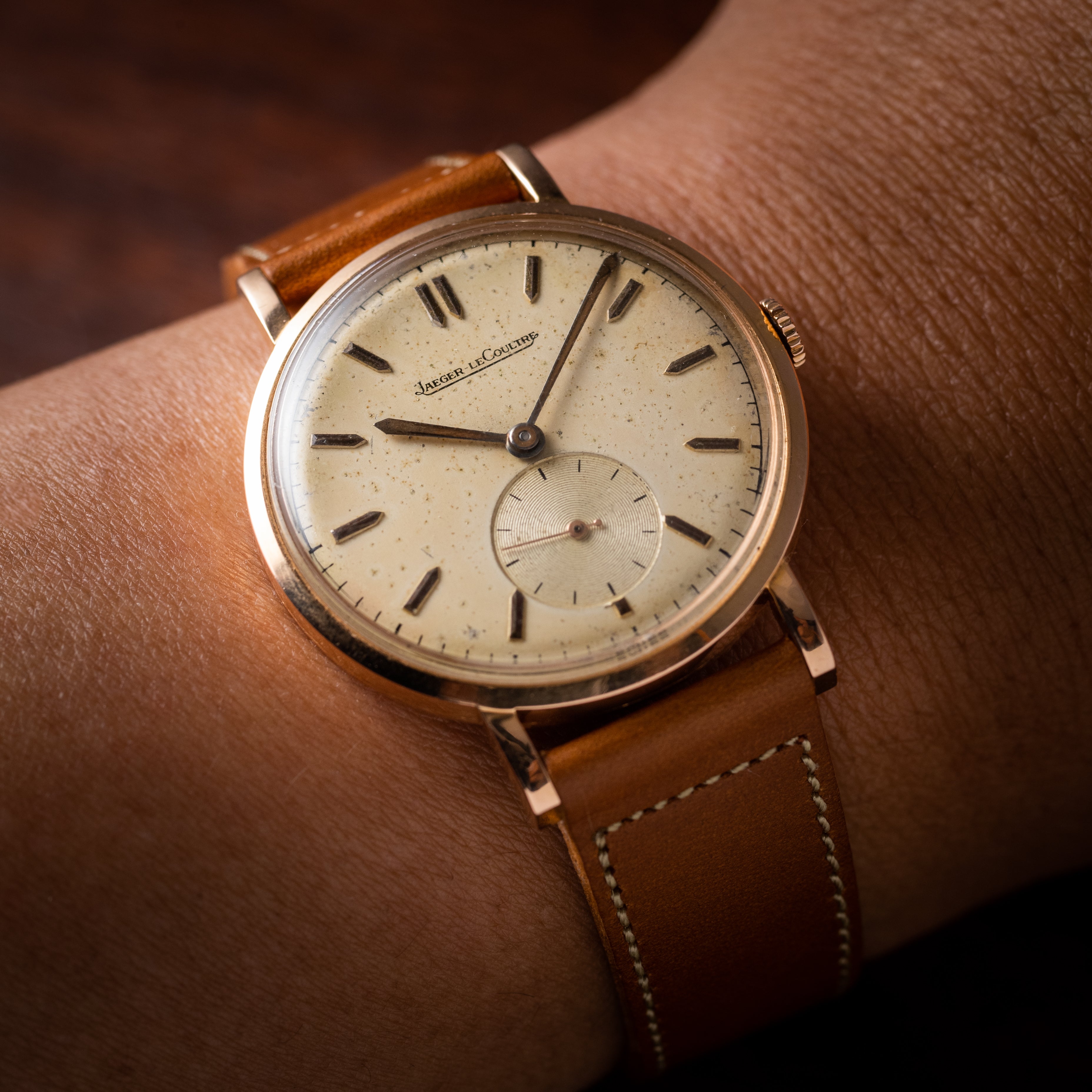 ジャガールクルト 18KPGラウンドケース 1940年代製 スモールセコンドCal. P440/3C
