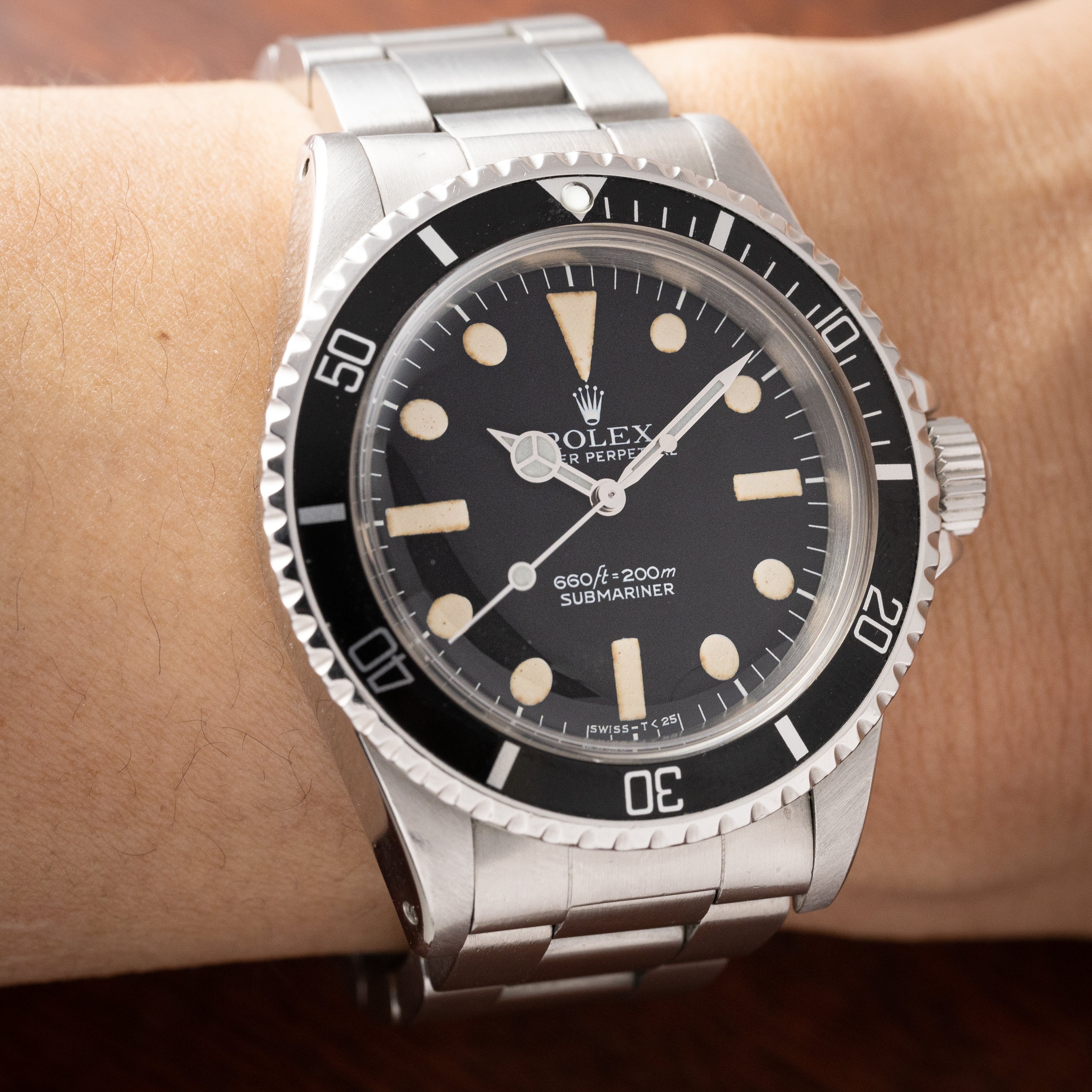 ロレックス サブマリーナ 1978年製マークⅠダイヤル フチなし Ref.5513 国際サービス保証書付き
