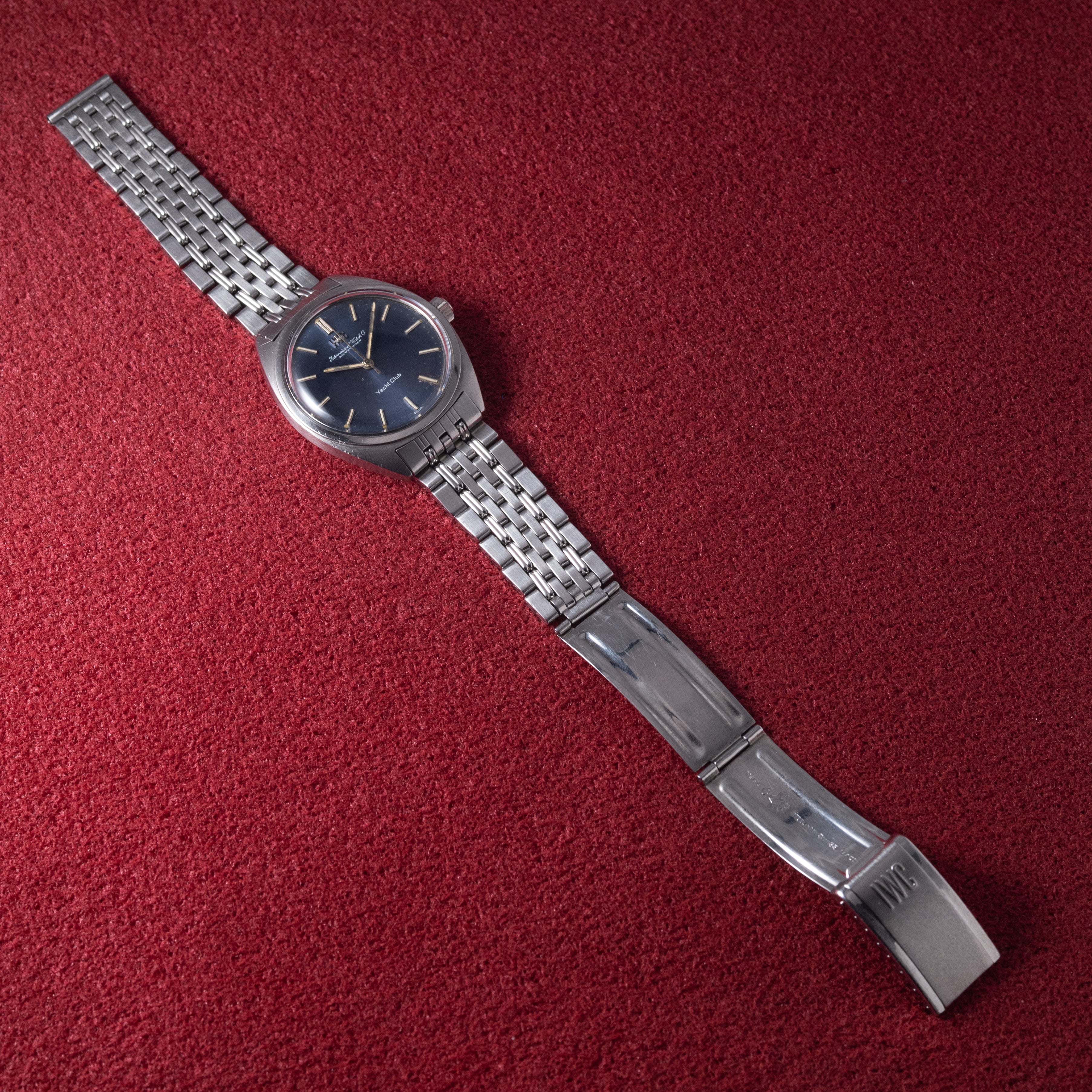 IWC ヨットクラブ ブルー 希少Cal.89搭載手巻きモデル 1974年製 純正GFブレス