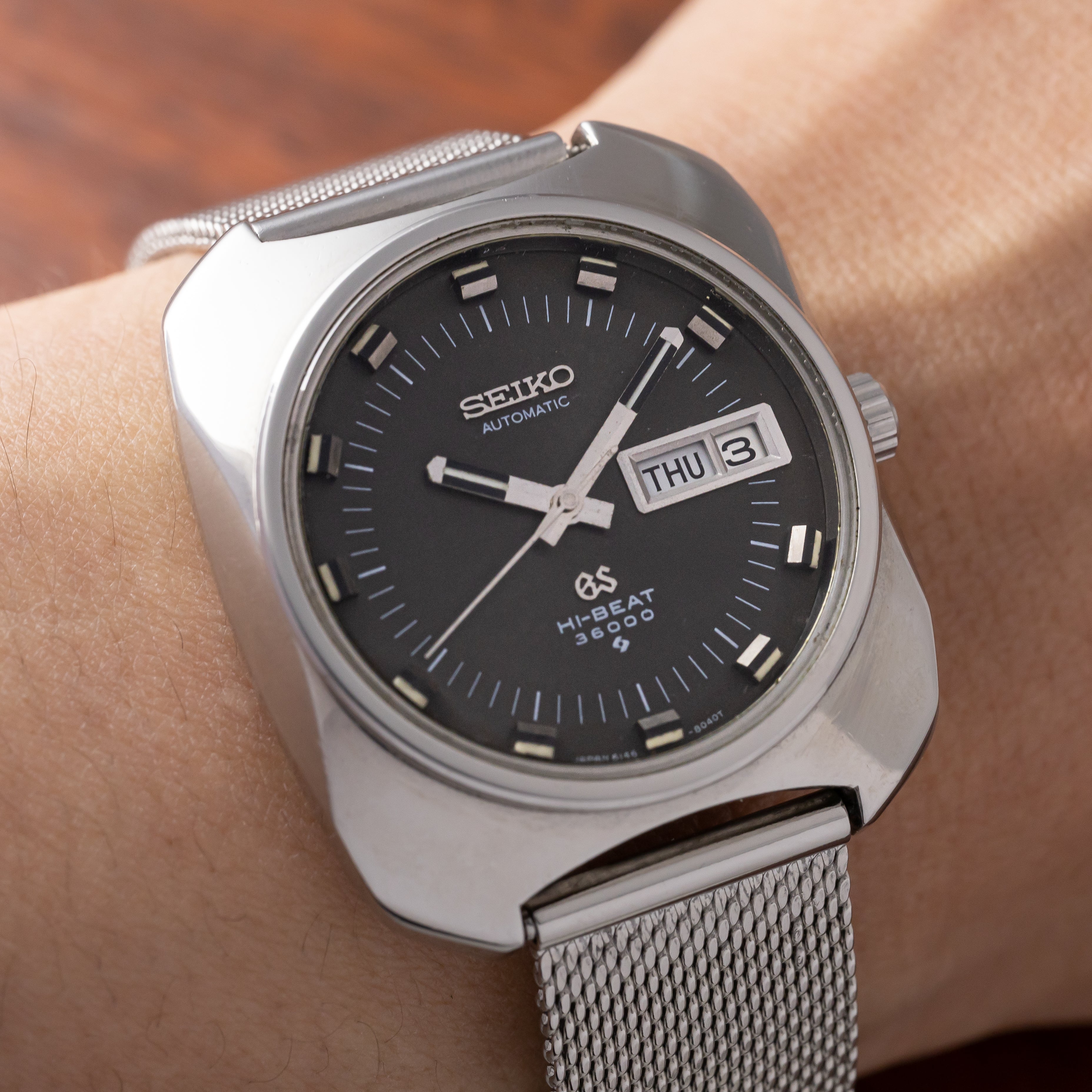 グランドセイコー 座布団ケース 1969年製 ハイビート10振動 Ref.6146-8020 グレーダイヤル