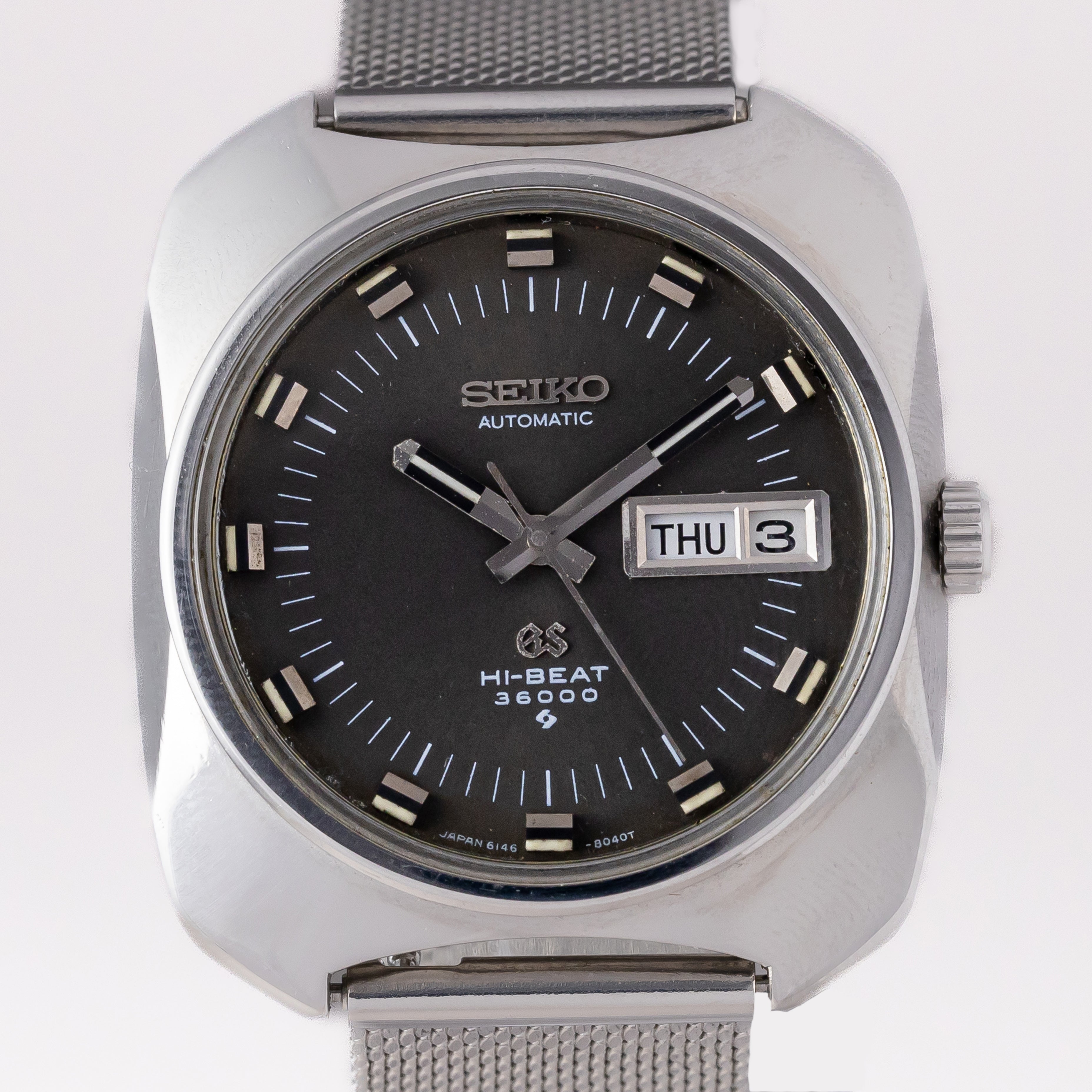 グランドセイコー 座布団ケース 1969年製 ハイビート10振動 Ref.6146-8020 グレーダイヤル