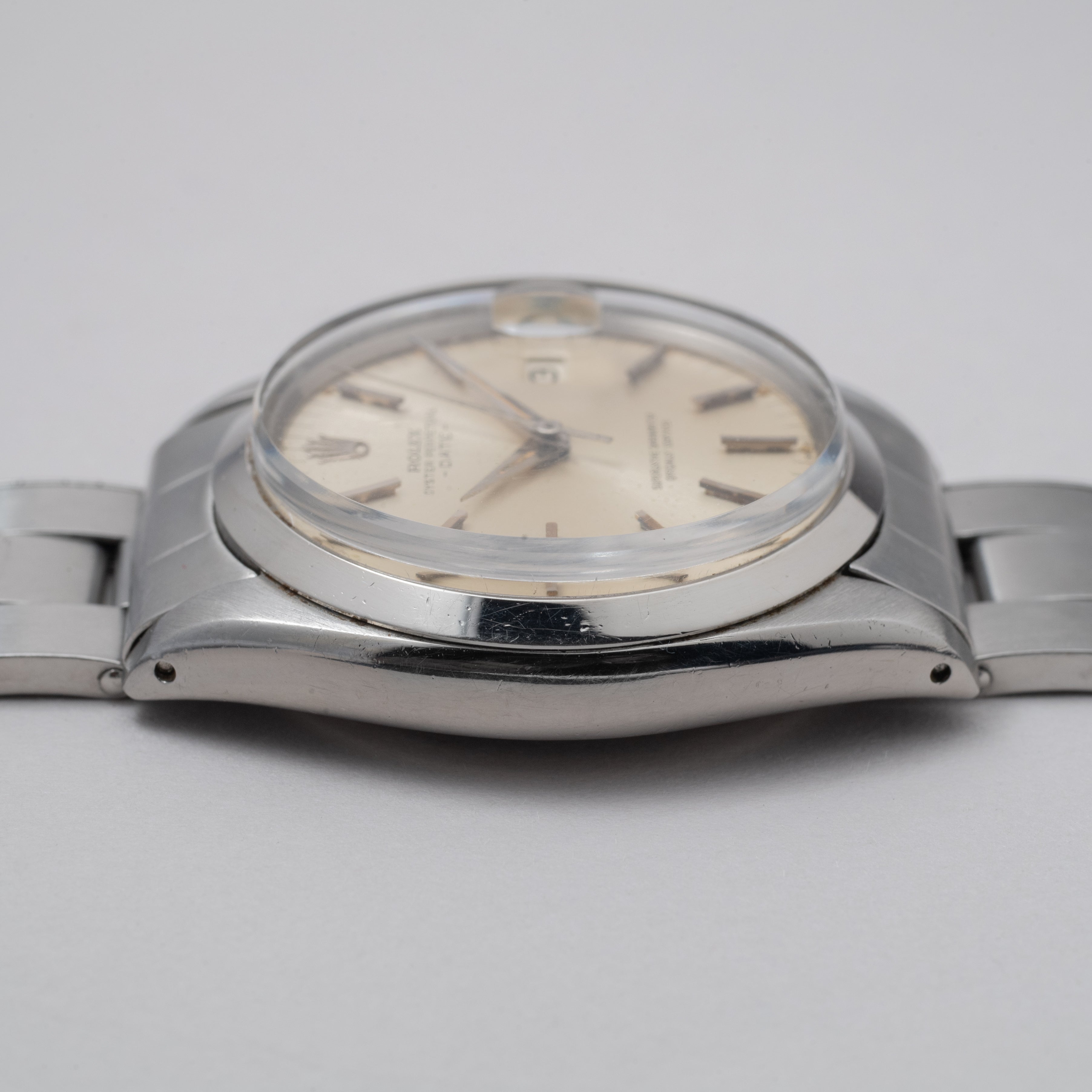 ロレックス 1963年製 オイスターパーペチュアルデイト Ref.1500 剣針 シルバーダイヤル