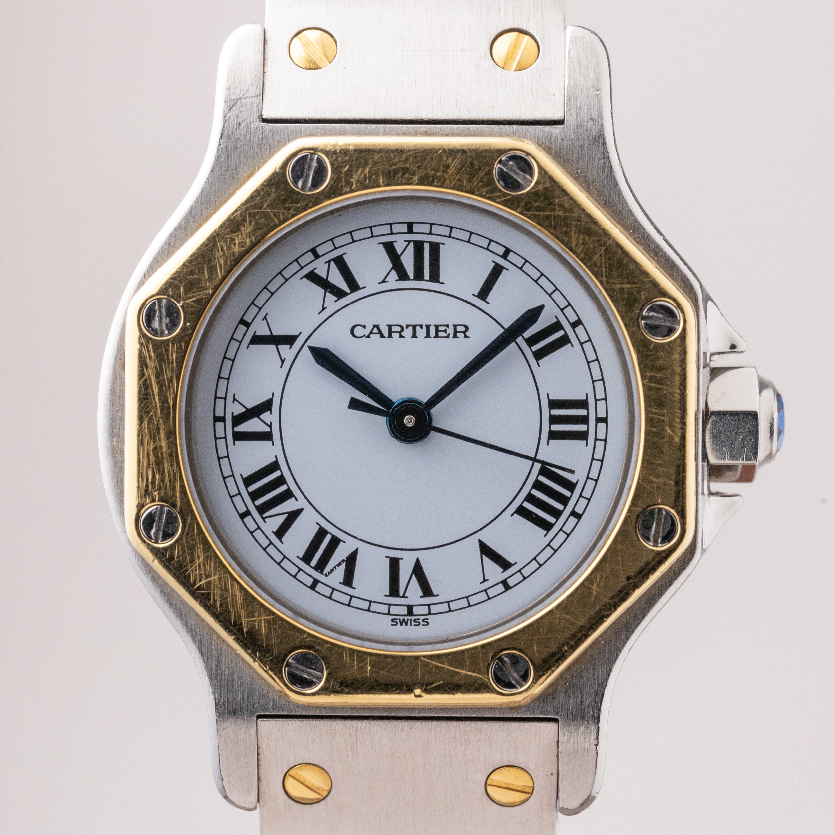 カルティエ サントス オクタゴン コンビ SMサイズ レディース 1980年代