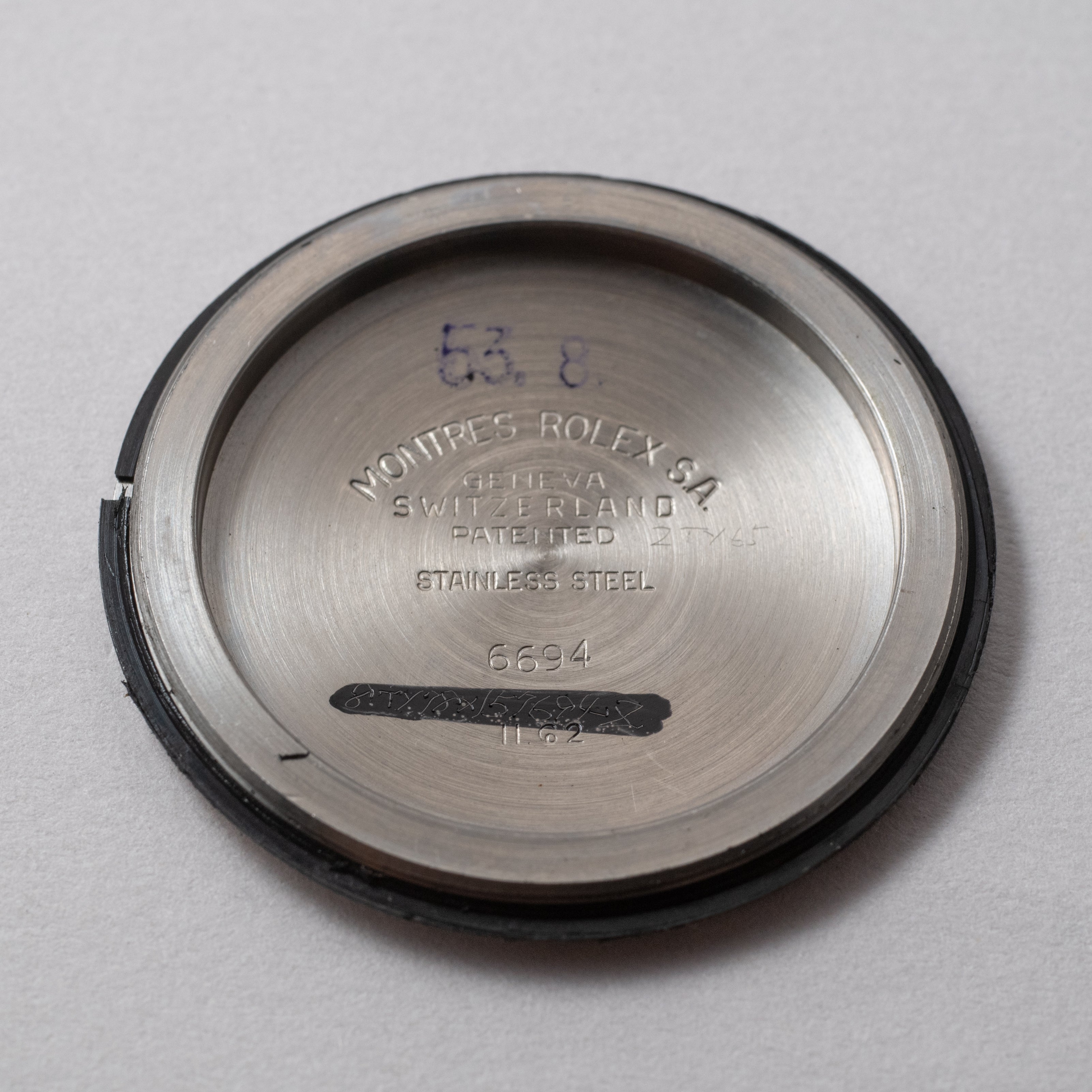 ロレックス オイスターデイト 1962年製 Ref.6694 アルファ針