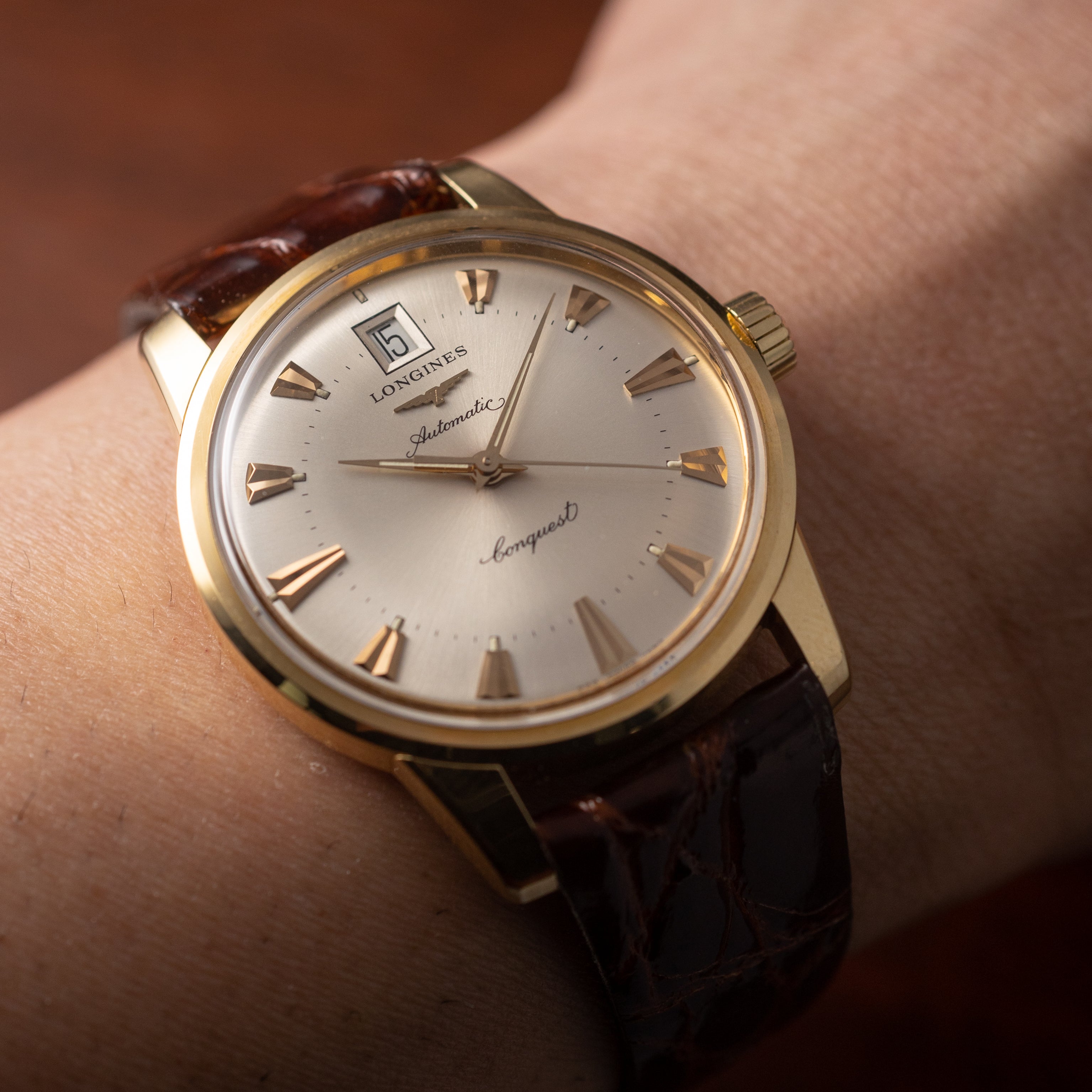 LONGINES コンクエスト 復刻18KYG限定モデル 1990年代製 箱 保証書付き