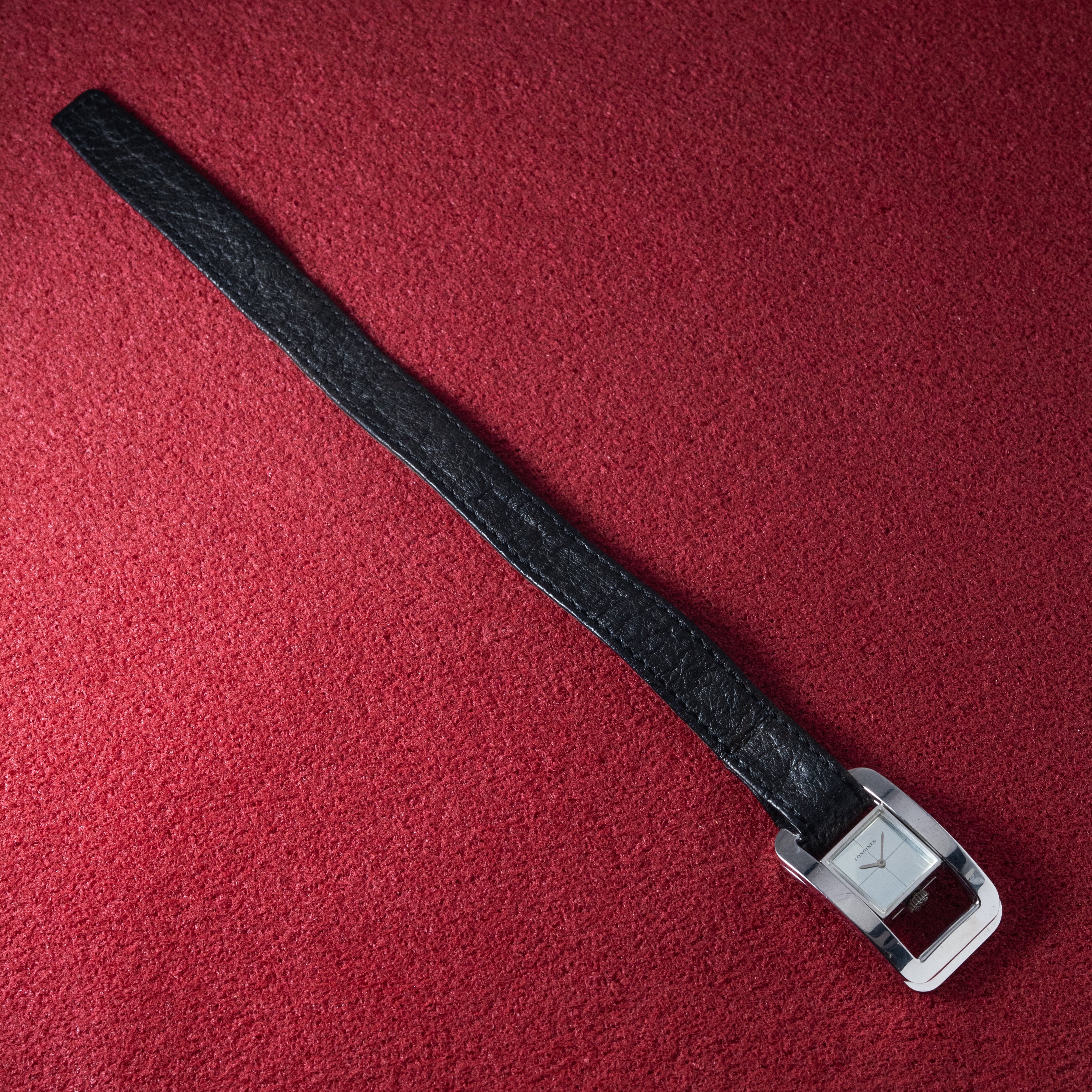 ロンジン バックルウォッチ 銀無垢 手巻き 1970年代製 セルジュマンゾンデザイン