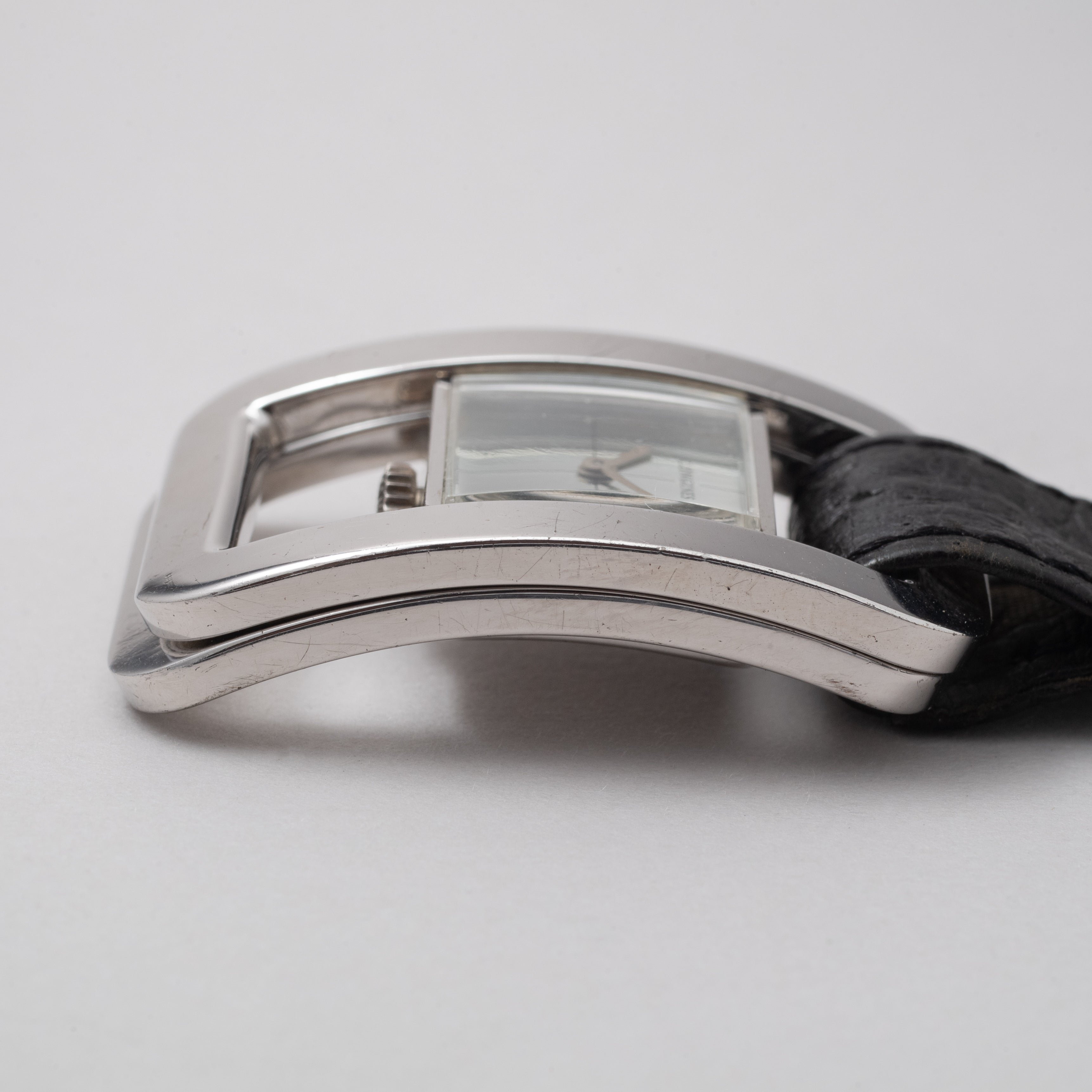 ロンジン バックルウォッチ 銀無垢 手巻き 1970年代製 セルジュマンゾンデザイン