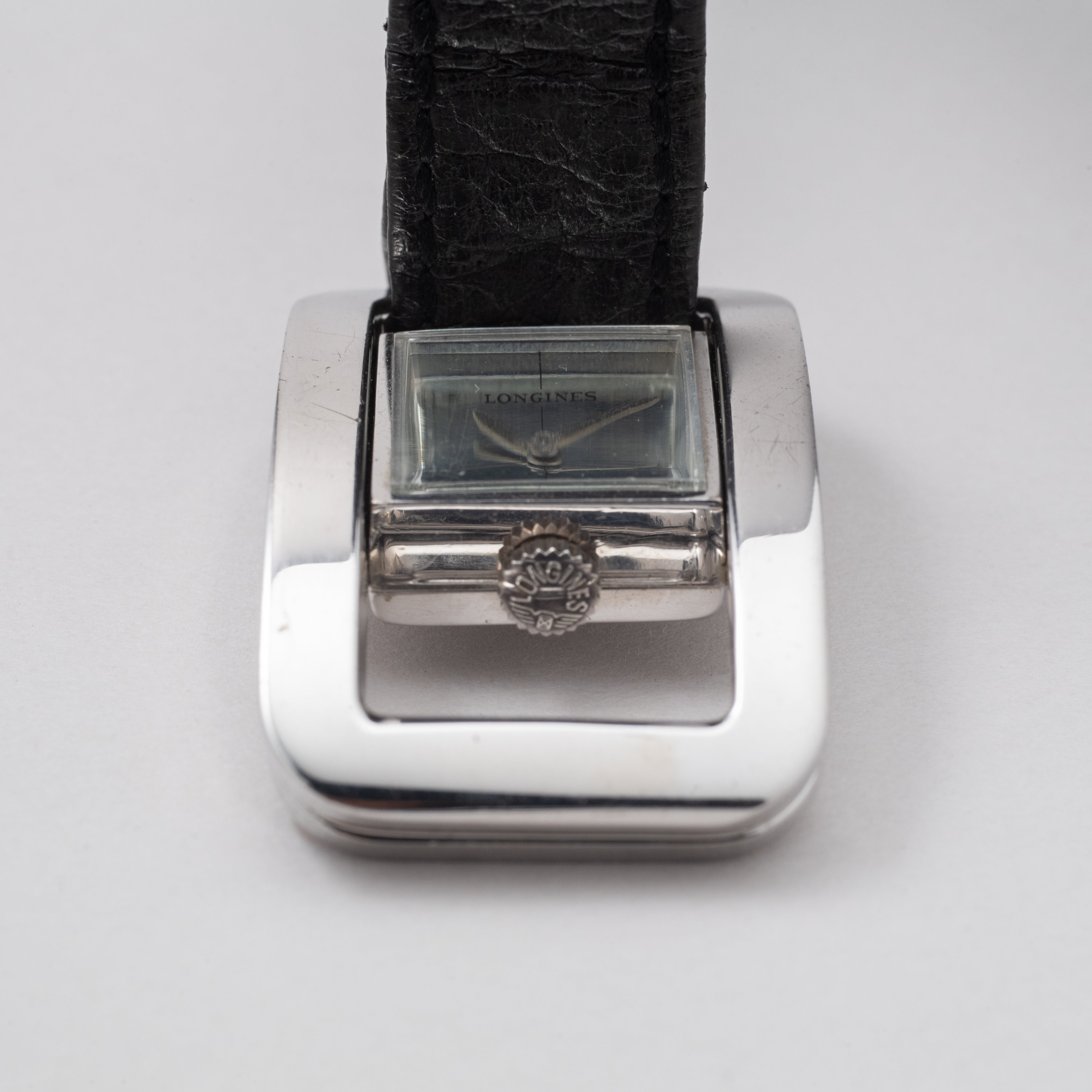 ロンジン バックルウォッチ 銀無垢 手巻き 1970年代製 セルジュマンゾンデザイン