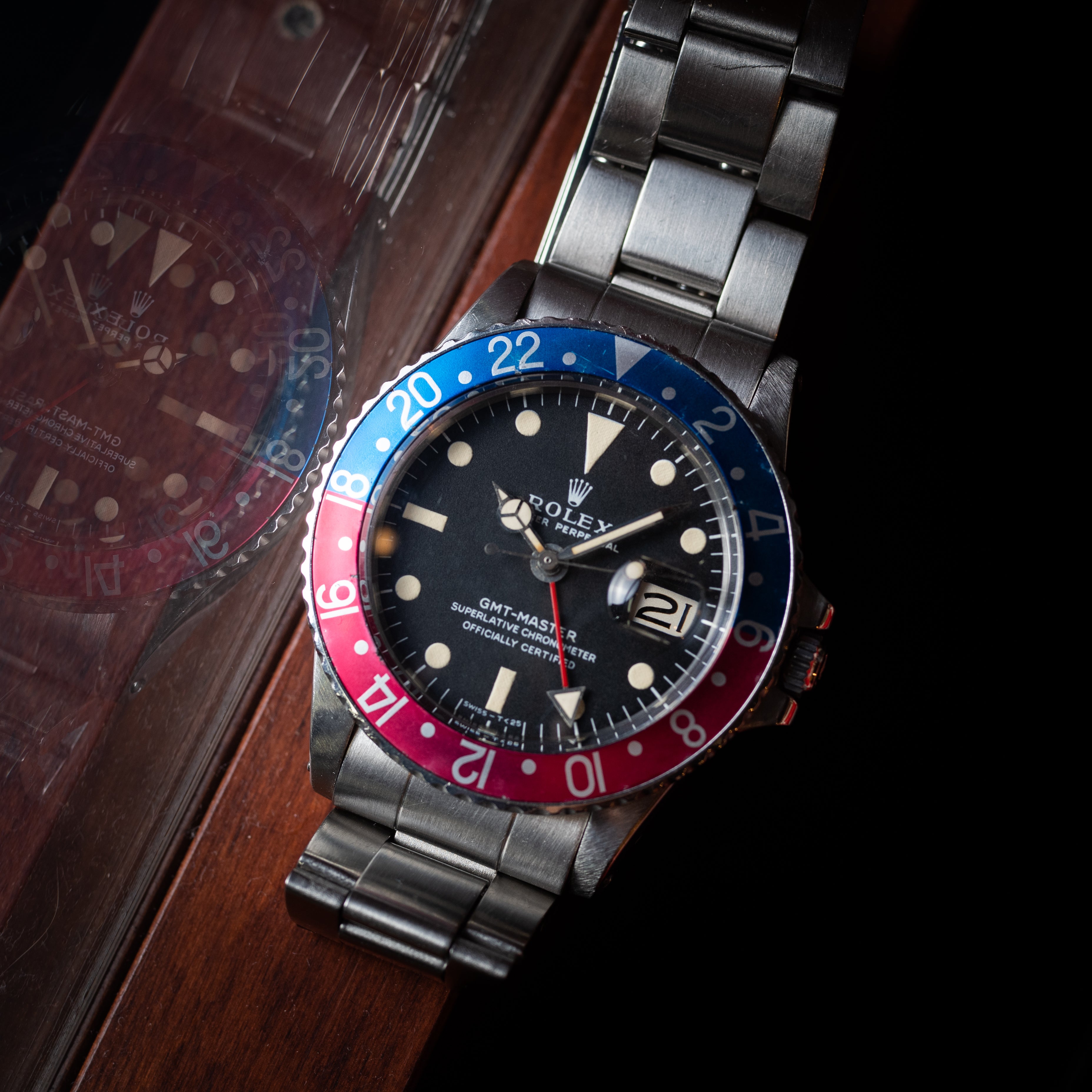 ロレックス GMTマスター Ref.1675 1970年製 ロングEダイヤル 22年10月日ロレ修理保証書