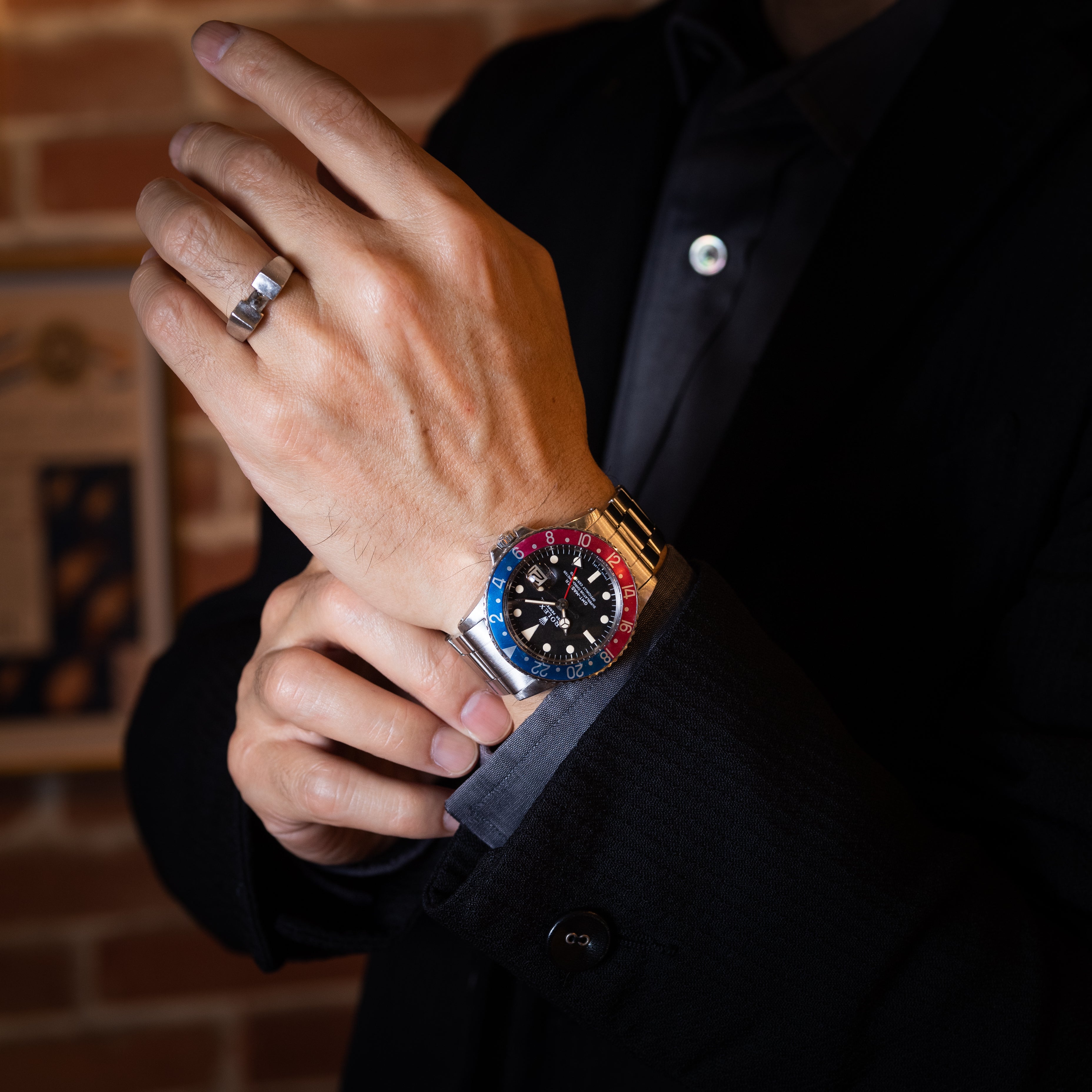 ロレックス GMTマスター Ref.1675 1970年製 ロングEダイヤル 22年10月日ロレ修理保証書