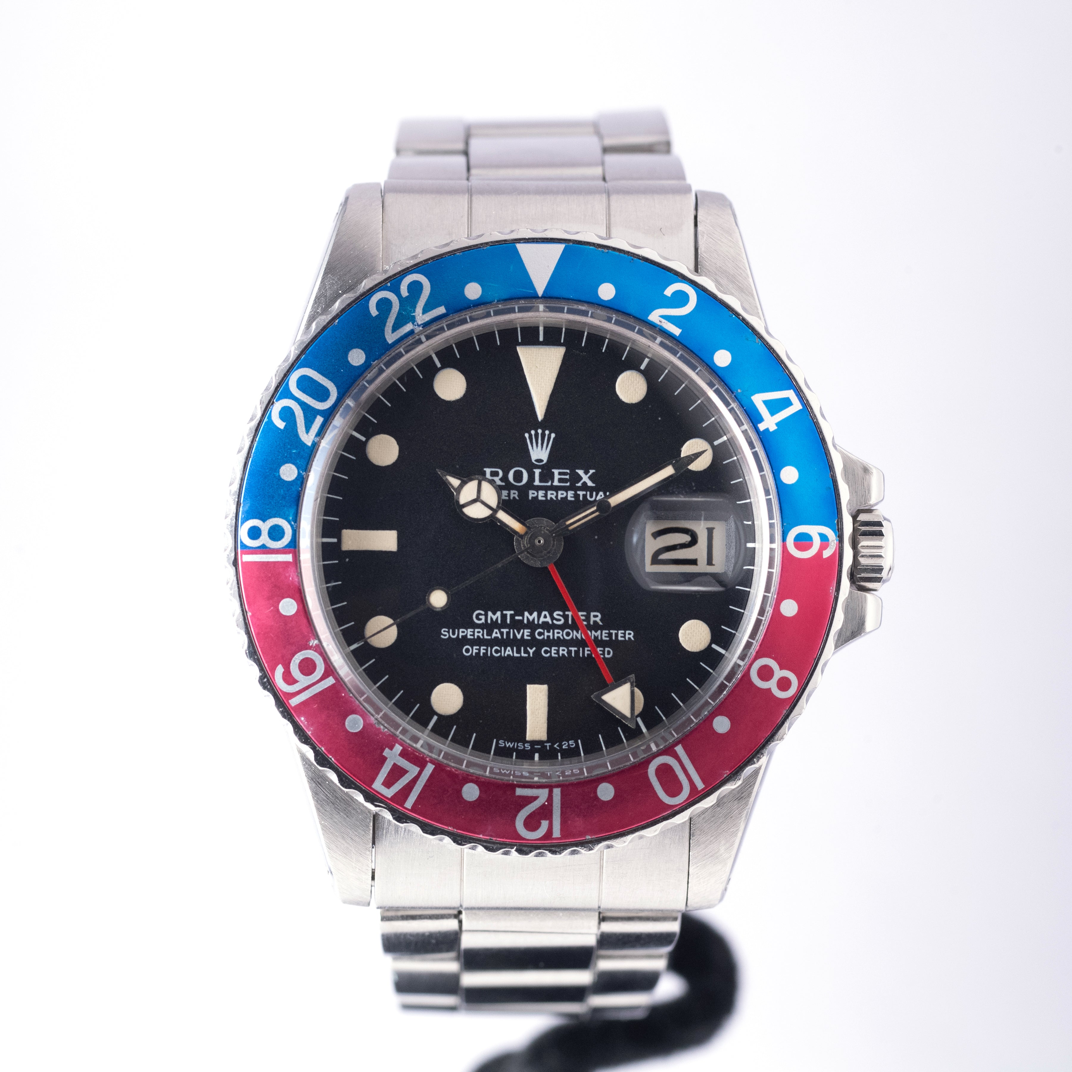 ロレックス GMTマスター Ref.1675 1970年製 ロングEダイヤル 22年10月日ロレ修理保証書
