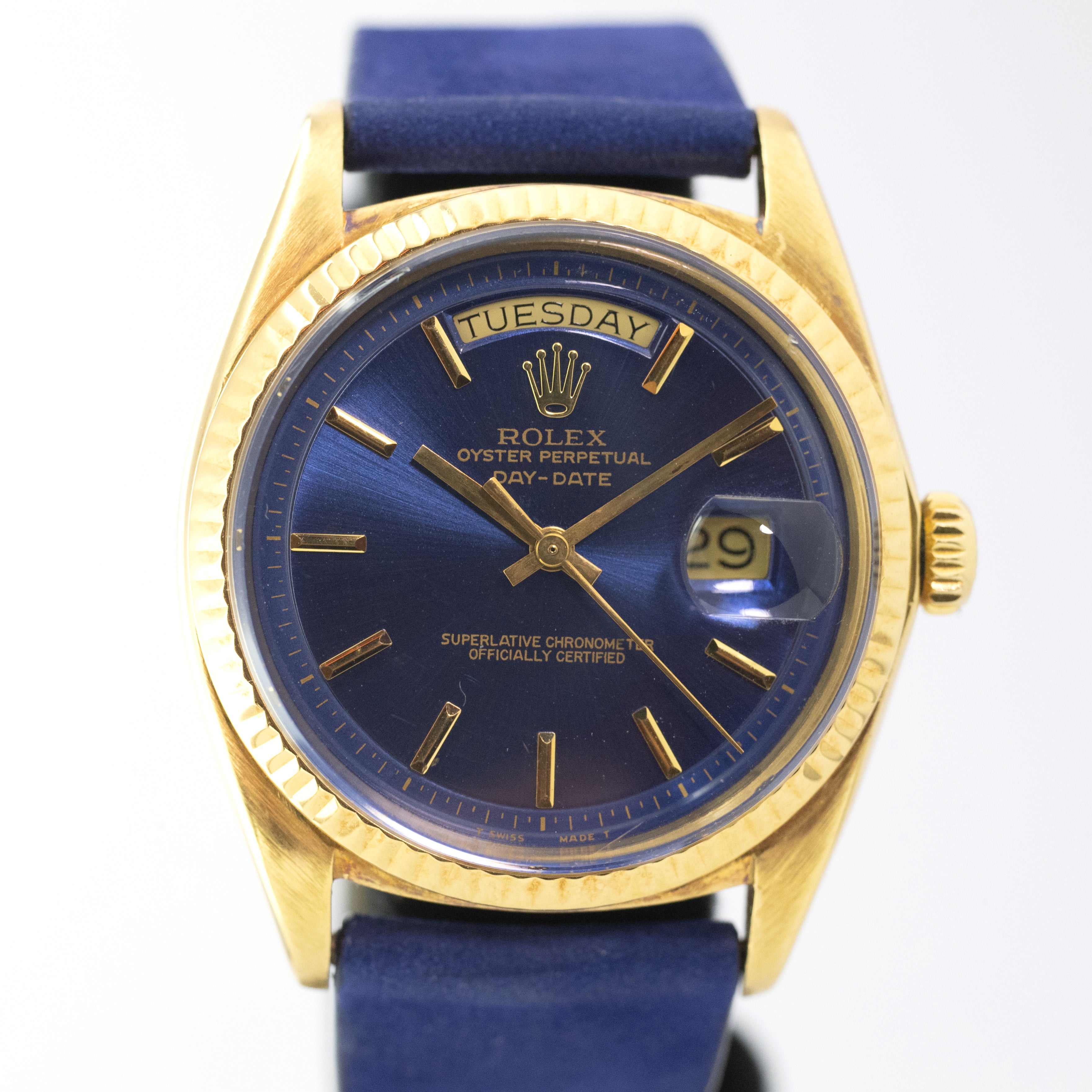 ロレックス デイデイト Ref.1803 18KYG 1970年代 箱、冊子付 ブルーダイヤル