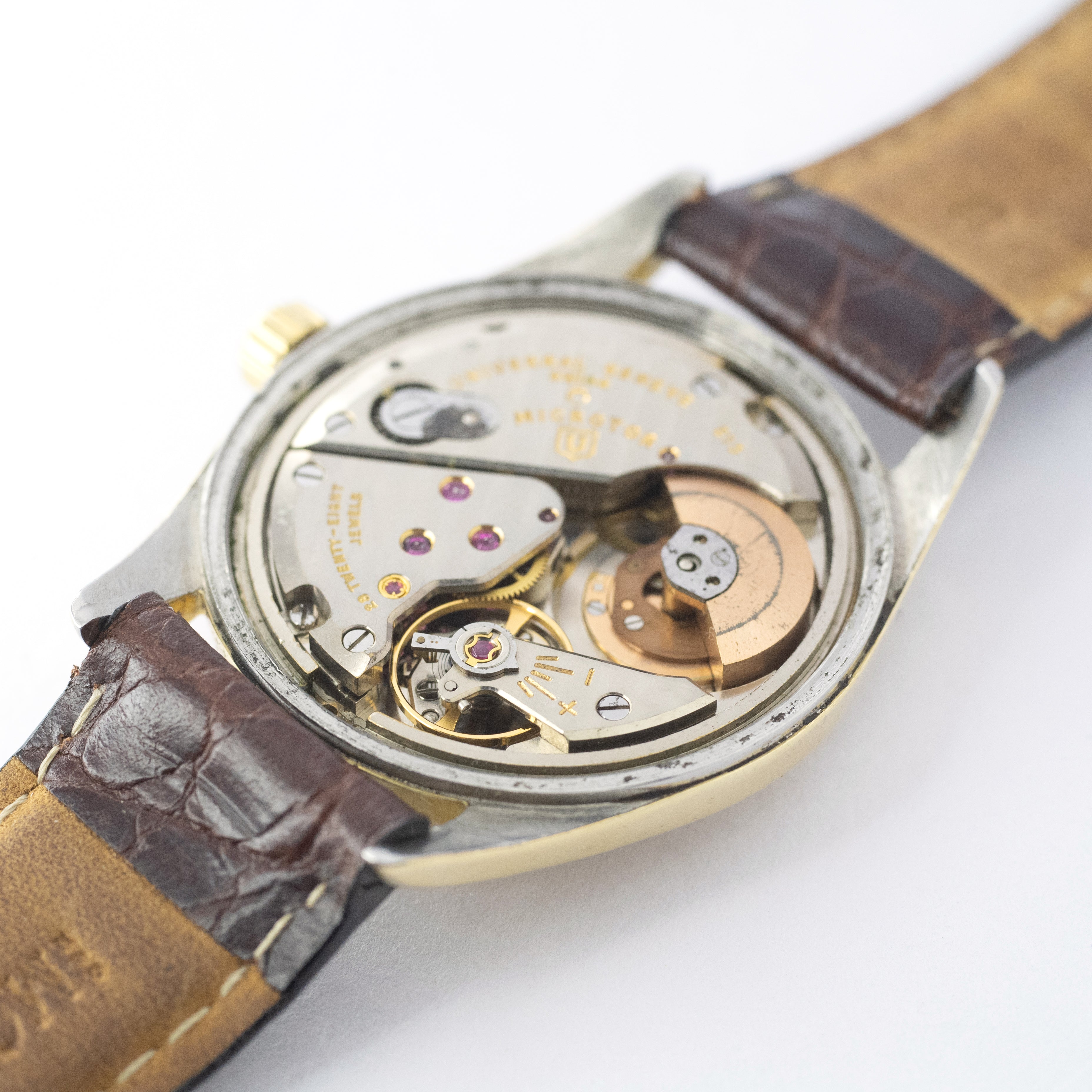 ユニバーサルジュネーブ ポールルーター アローハンド 金張り マイクロローター自動巻き