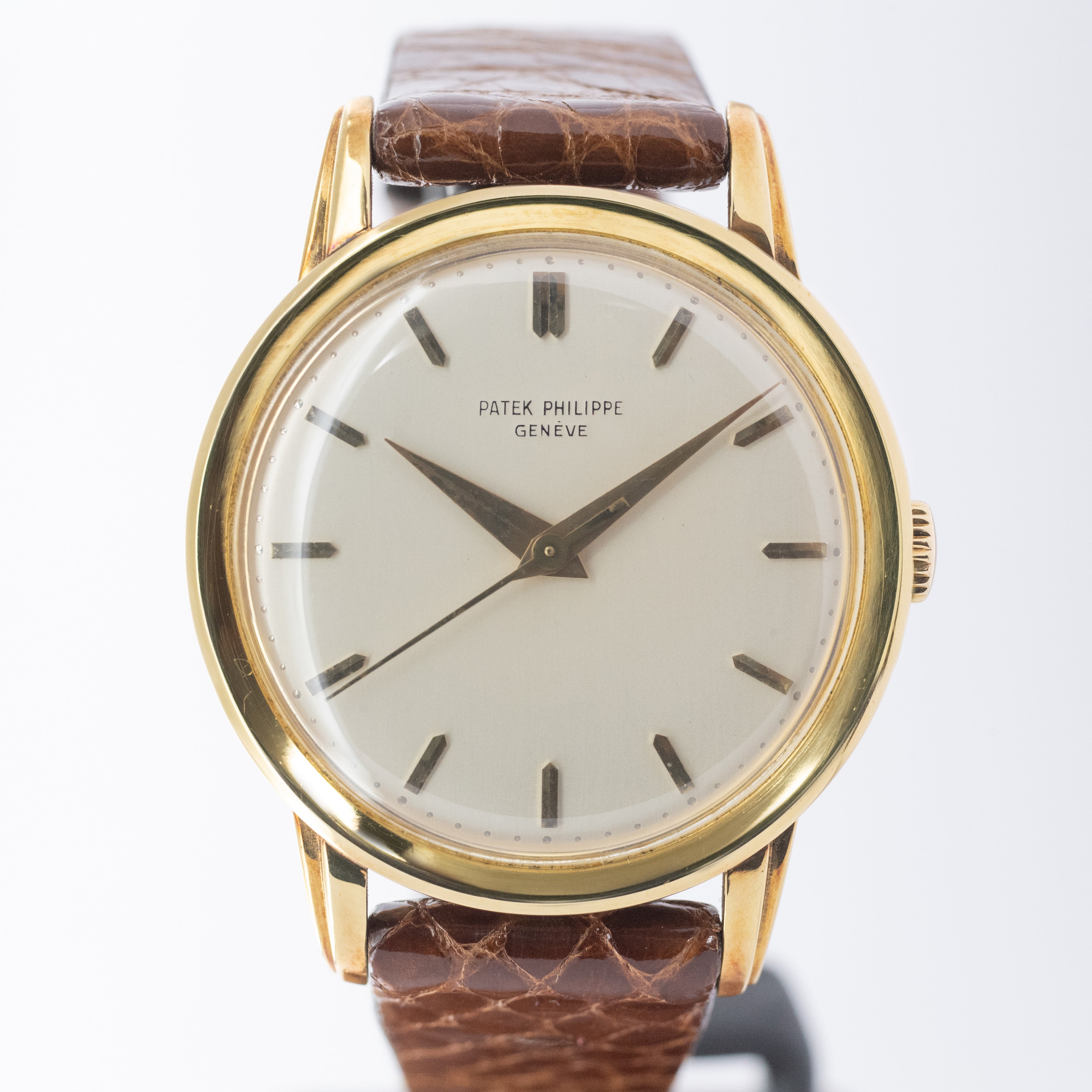 パテックフィリップ ビックカラトラバ 象嵌文字盤1956年製 Ref.2481 Cal.27SC アーカイブ付き