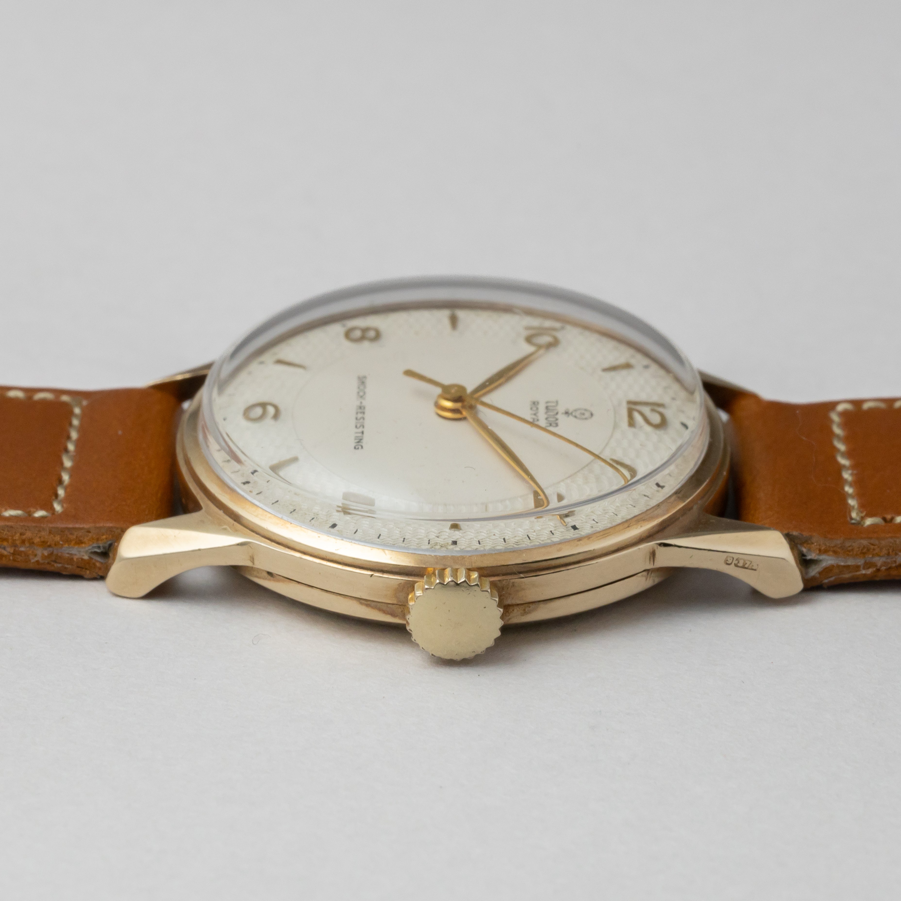 チューダー 小薔薇 ローヤル 飛びアラビア 9金無垢デニソンケース