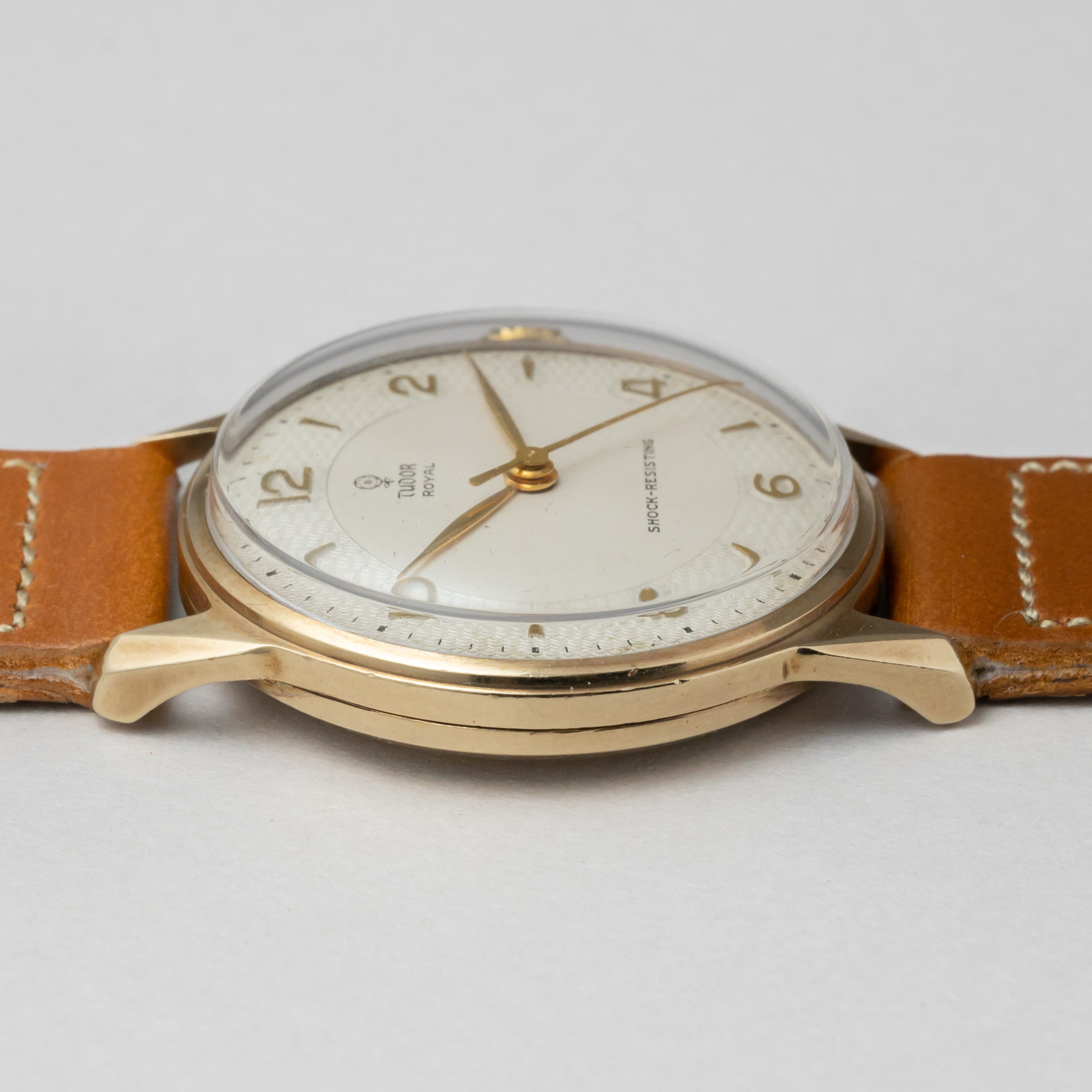 チューダー 小薔薇 ローヤル 飛びアラビア 9金無垢デニソンケース