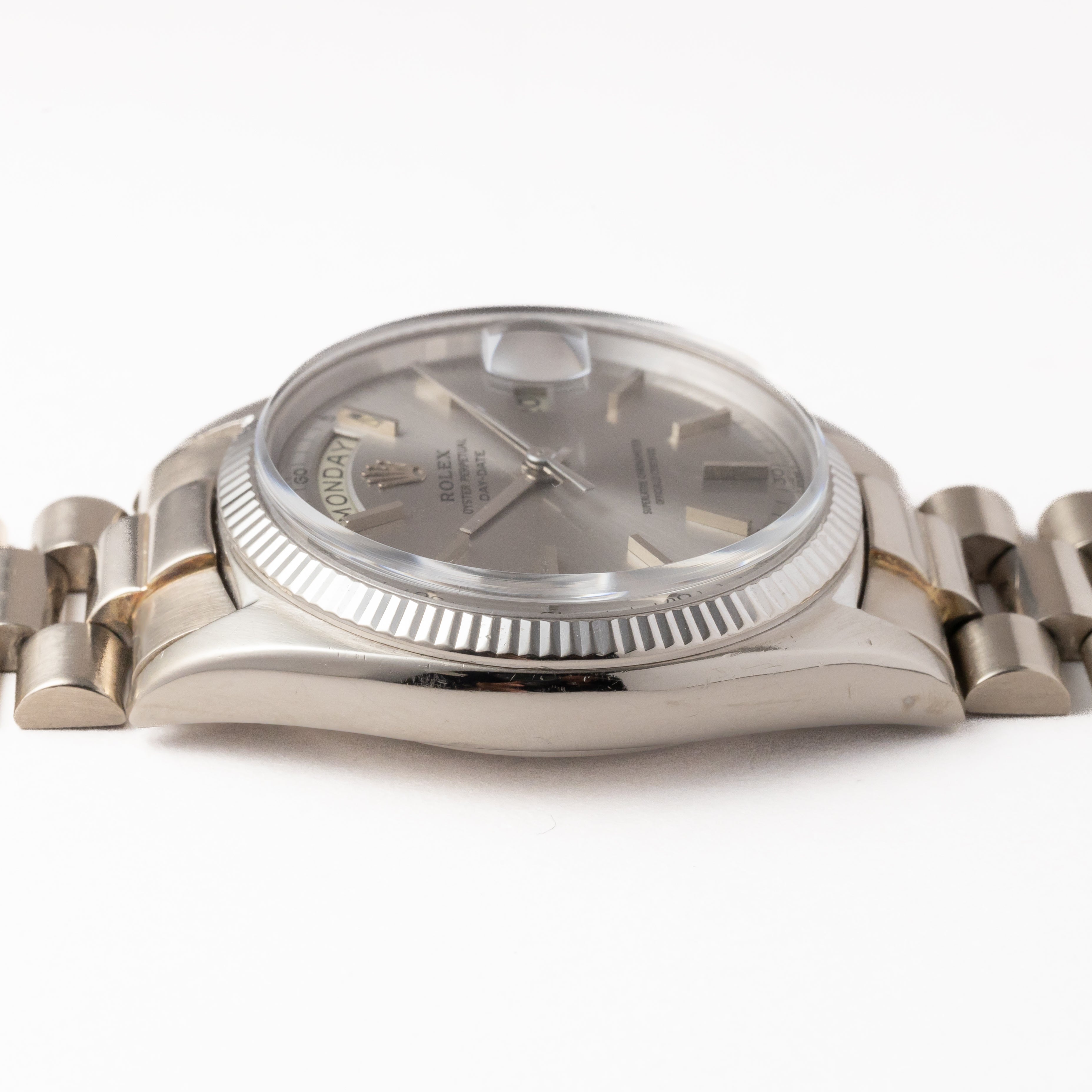 ロレックス デイデイト 18KWG 1960年代製 Ref.1803 箱、サービスギャラ 純正ブレス