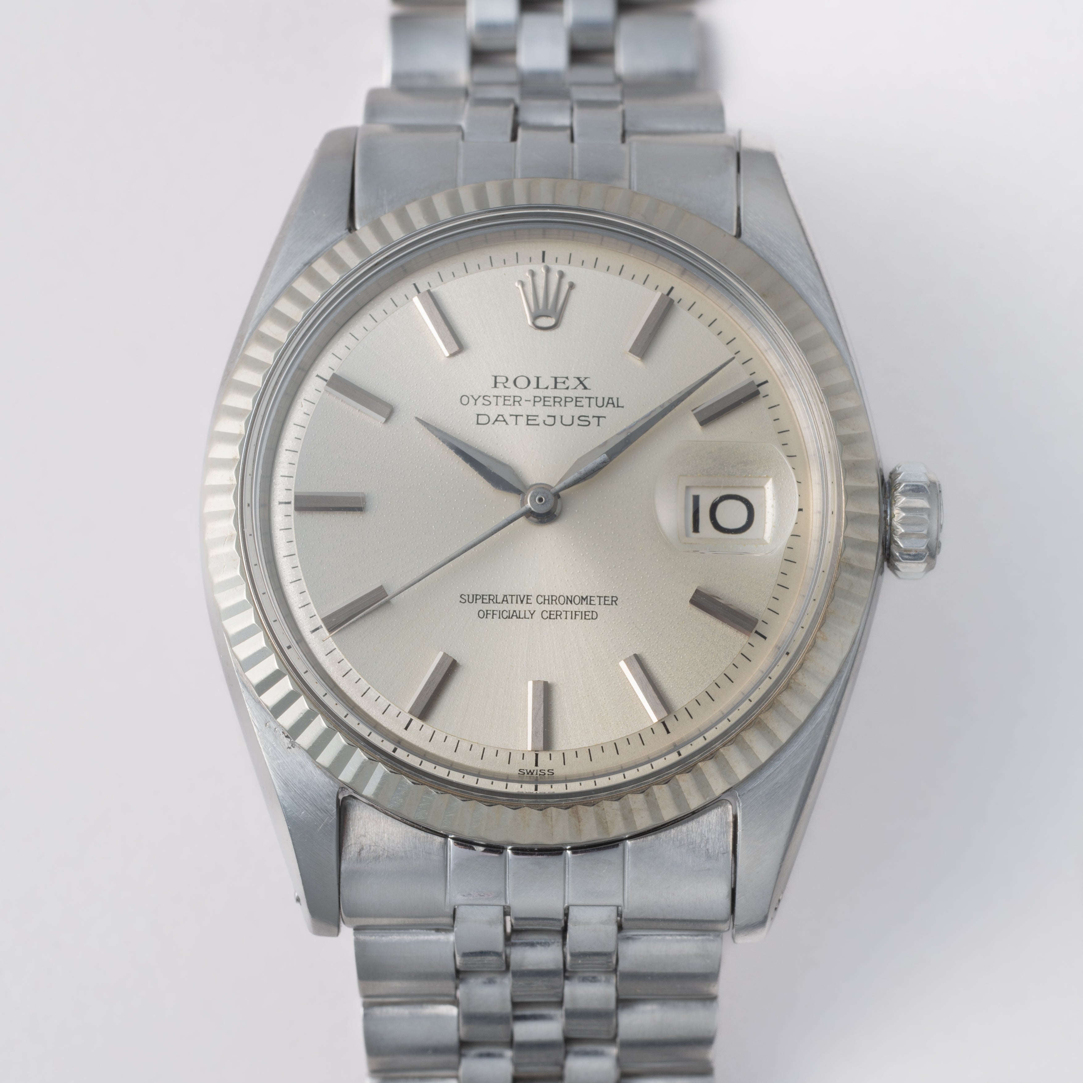 ROLEX純正 Ref:1601（1603）用 シルバー文字盤 針付き ジャンク