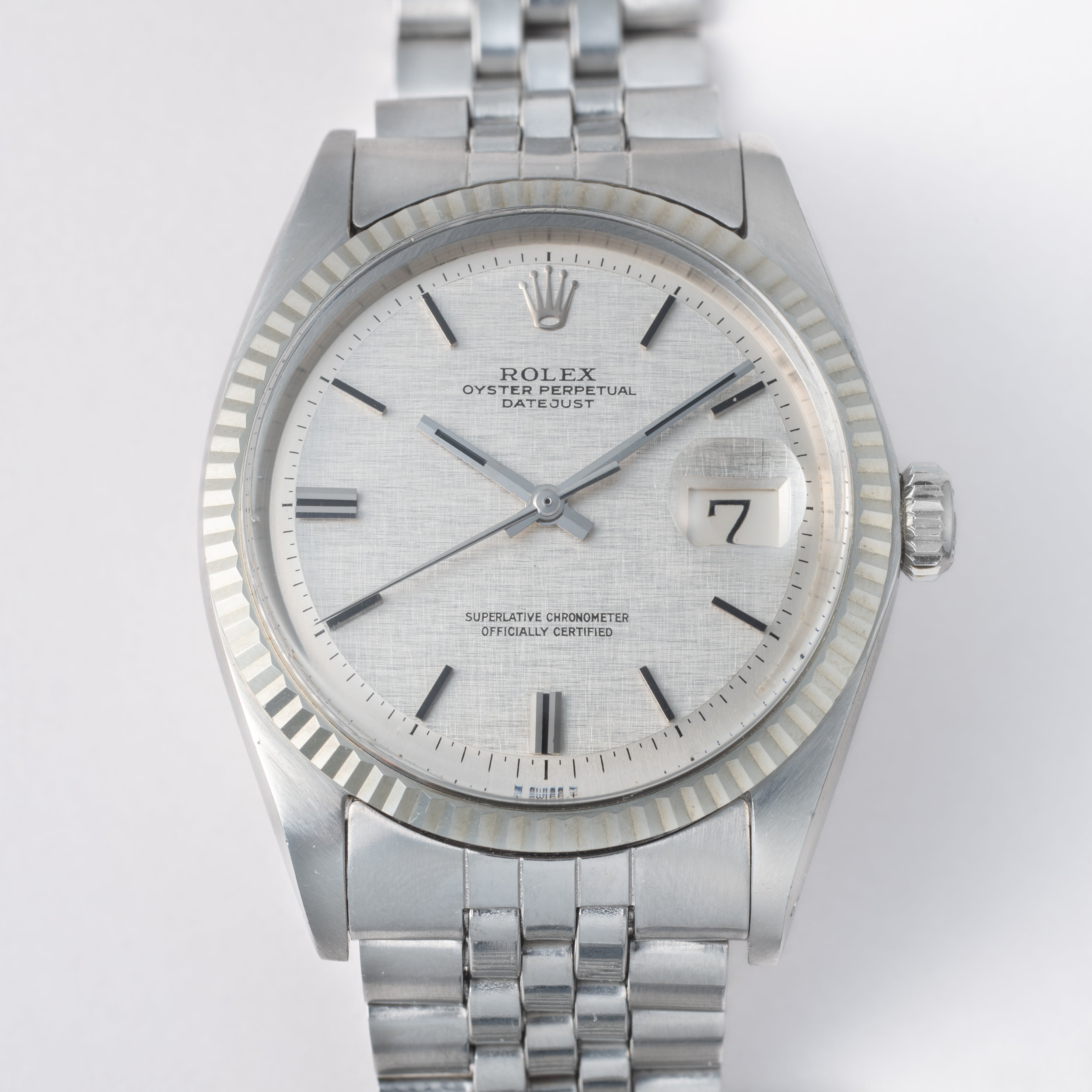 ロレックス デイトジャスト 1970年製 Ref.1601 リネンシルバー