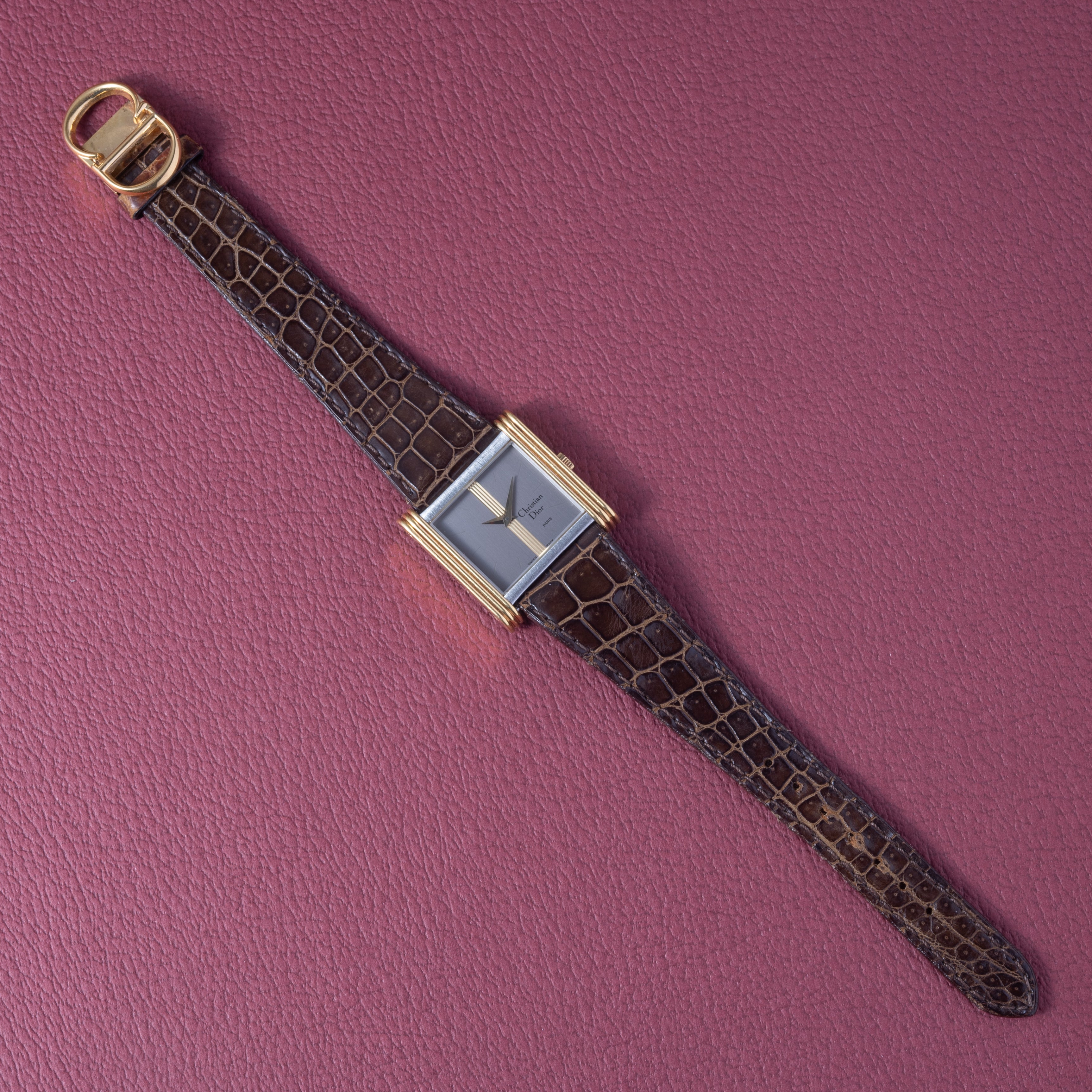 クリスチャンディオール タンク 1980年代製 Ref.8705 コンビ 純正尾錠付き