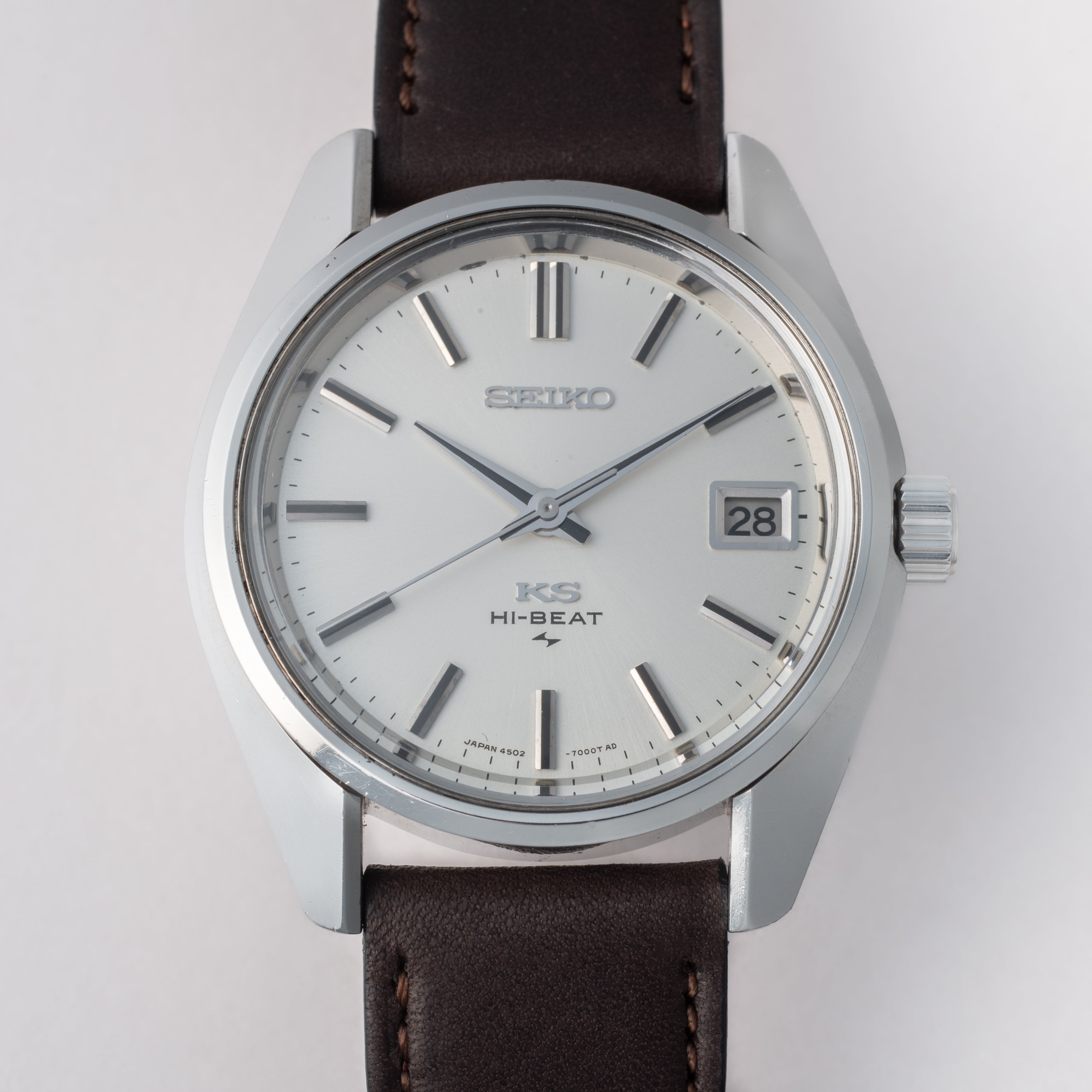 キングセイコー 10振動手巻き 1970年製/昭和45年製 45KS Ref.4502-7001 別作スケルトン裏蓋付