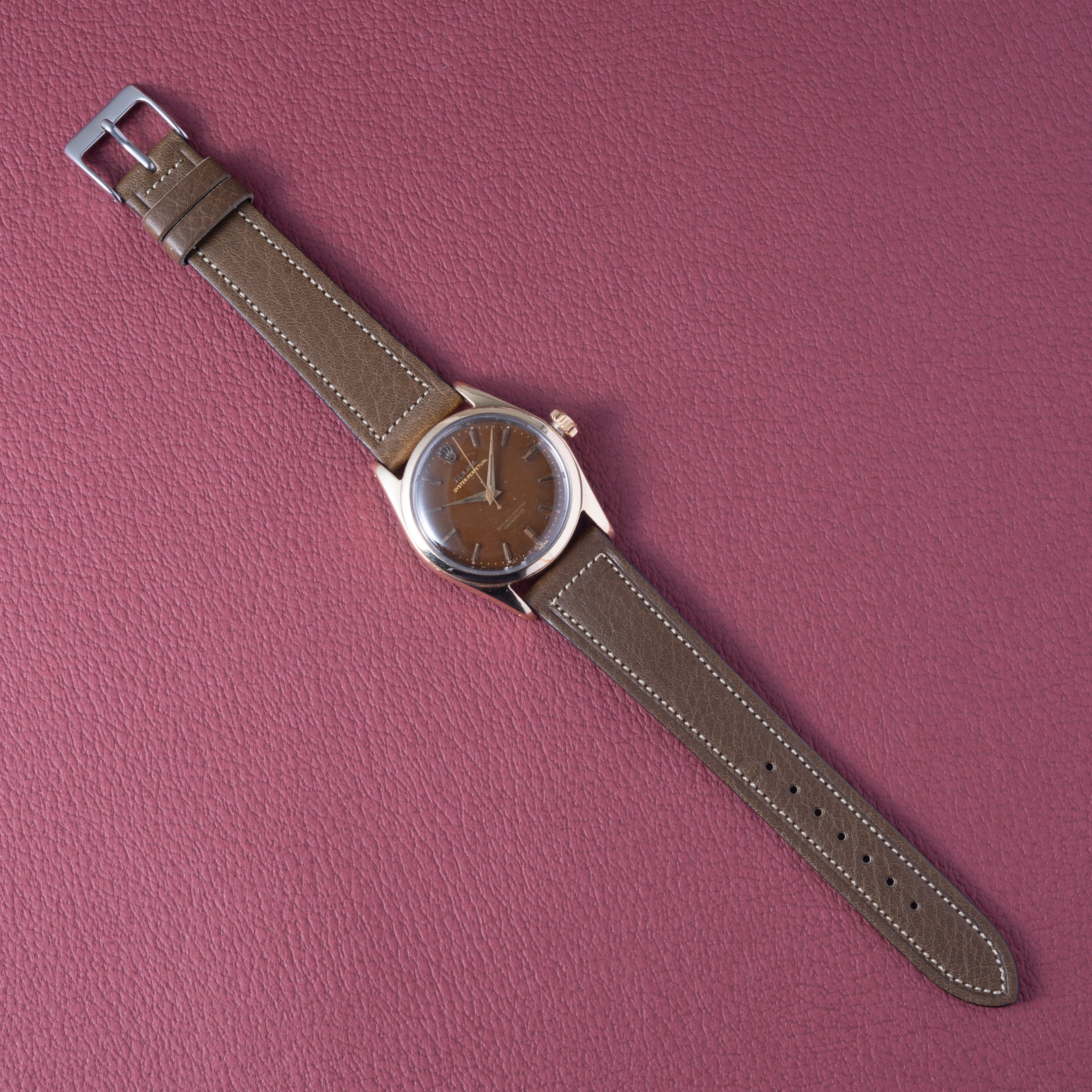 ロレックス オイスターパーペチュアル トロピカルダイヤル Ref.6634 ミラーダイヤル GFケース 1950年代製
