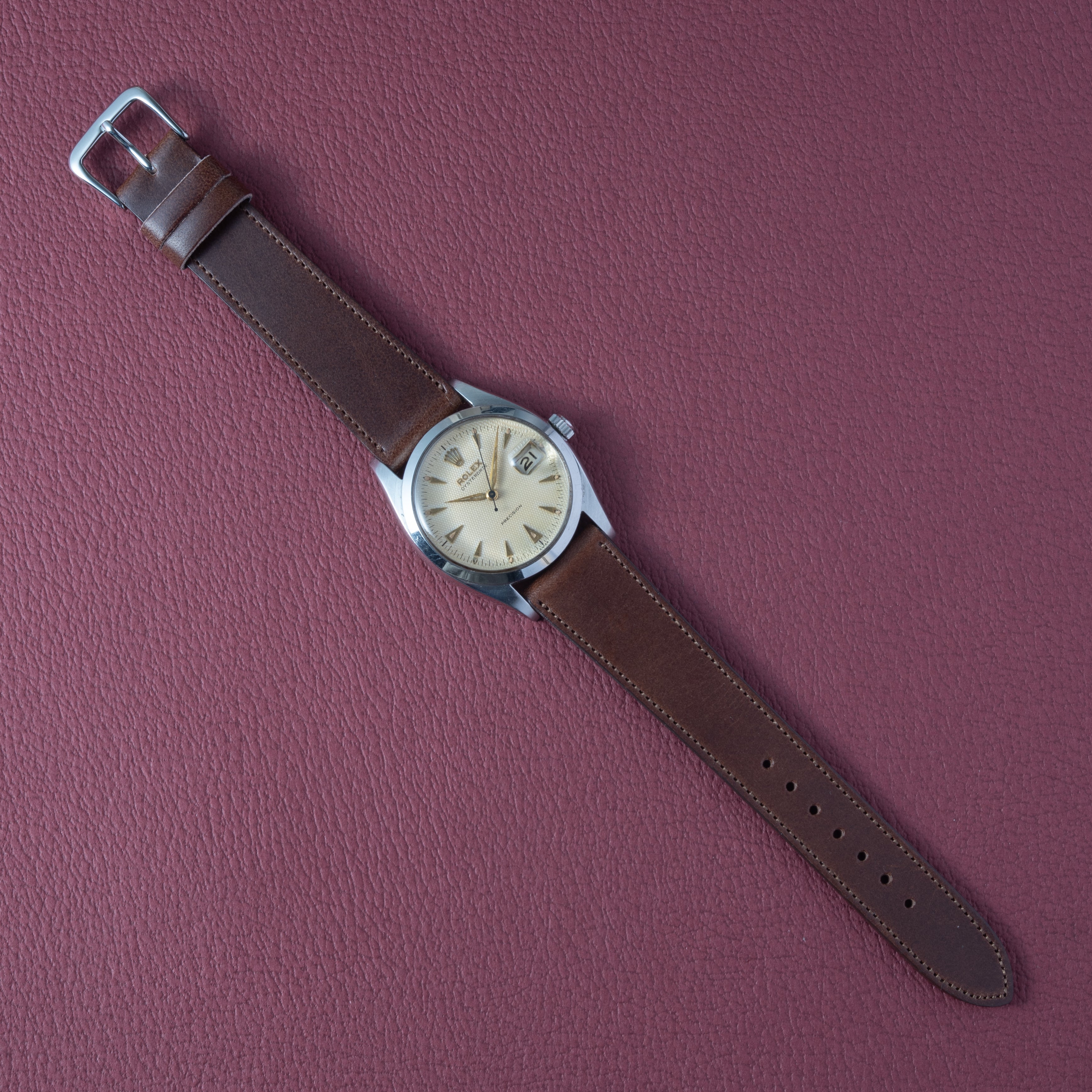 ロレックス 1954年製 Ref.6494 オイスターデイト 手巻き 赤黒