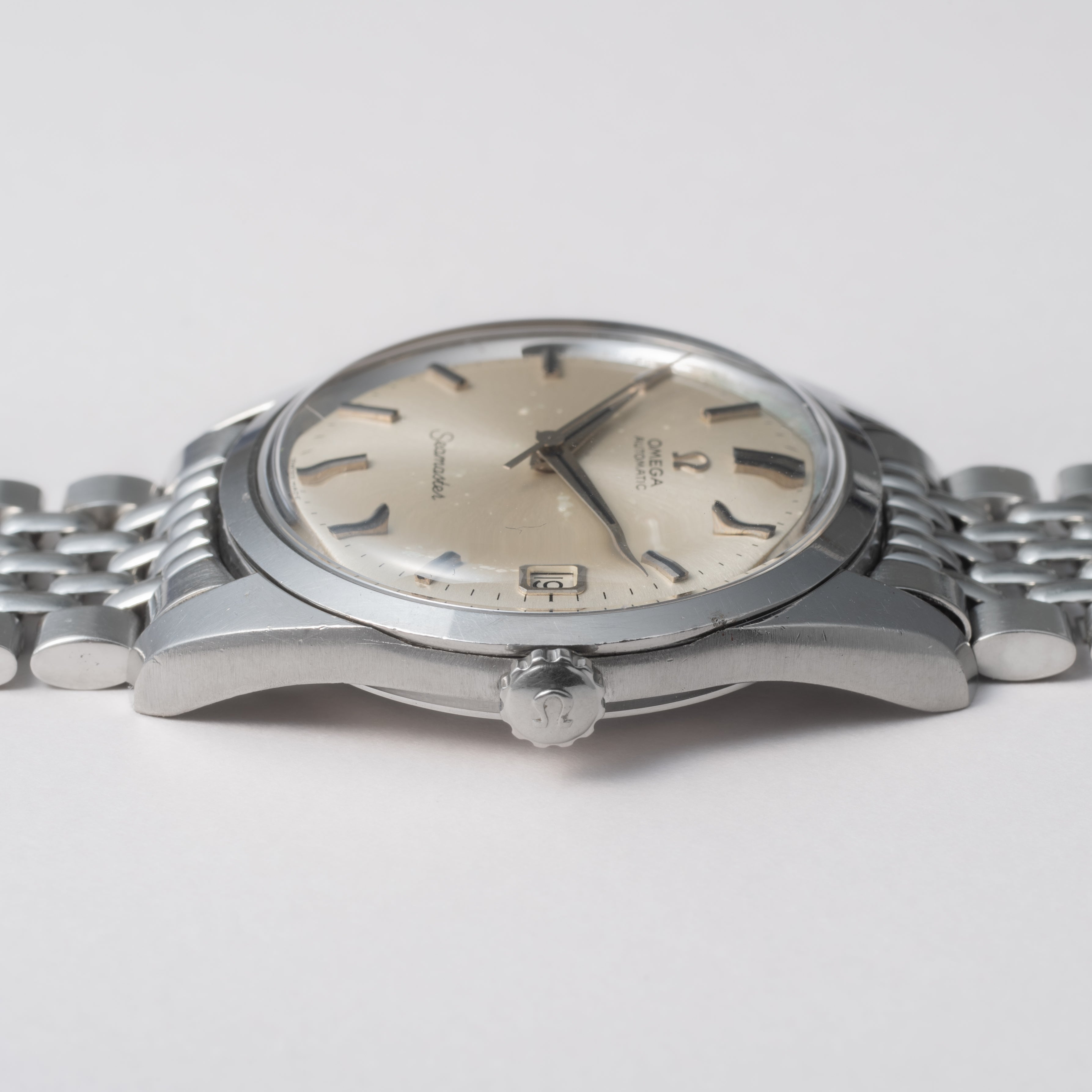 オメガ シーマスター 1965年製 Ref.166.010 シルバーダイヤル 純正ライスブレス
