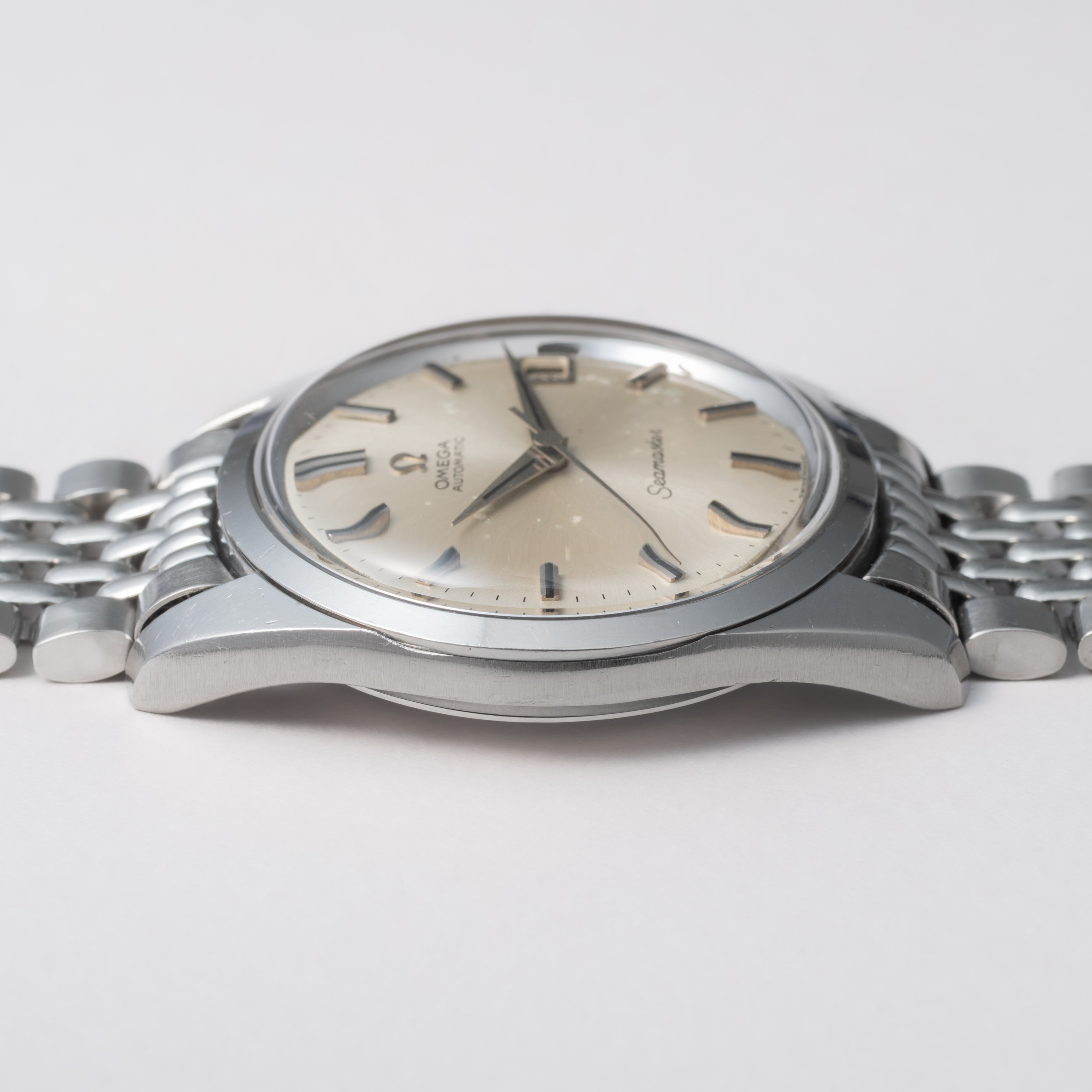 オメガ シーマスター 1965年製 Ref.166.010 シルバーダイヤル 純正ライスブレス