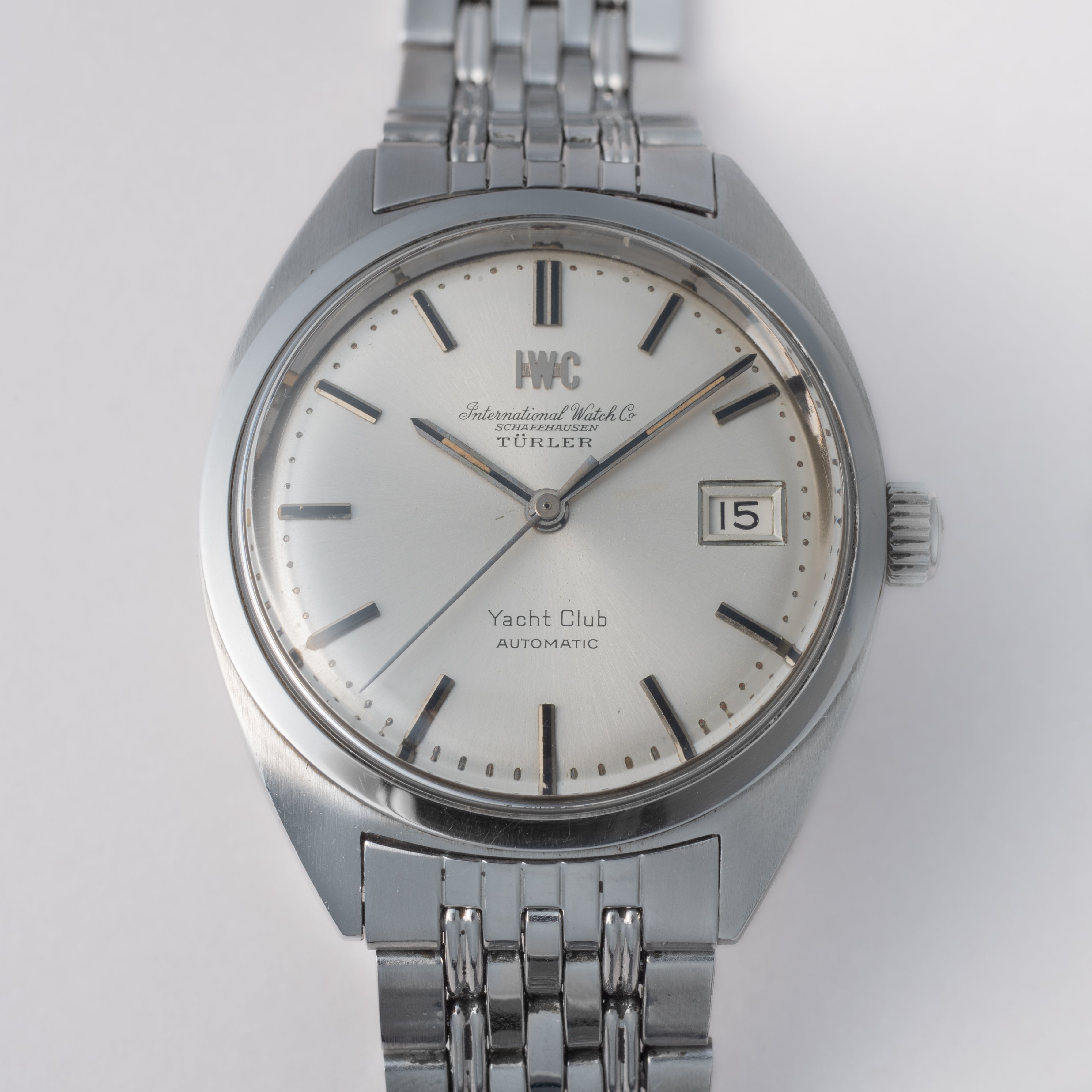 IWC	ヨットクラブ チューラーWネーム 1968年製 Ref.R811AD Cal.8541 純正ゲイフレアーブレス付き
