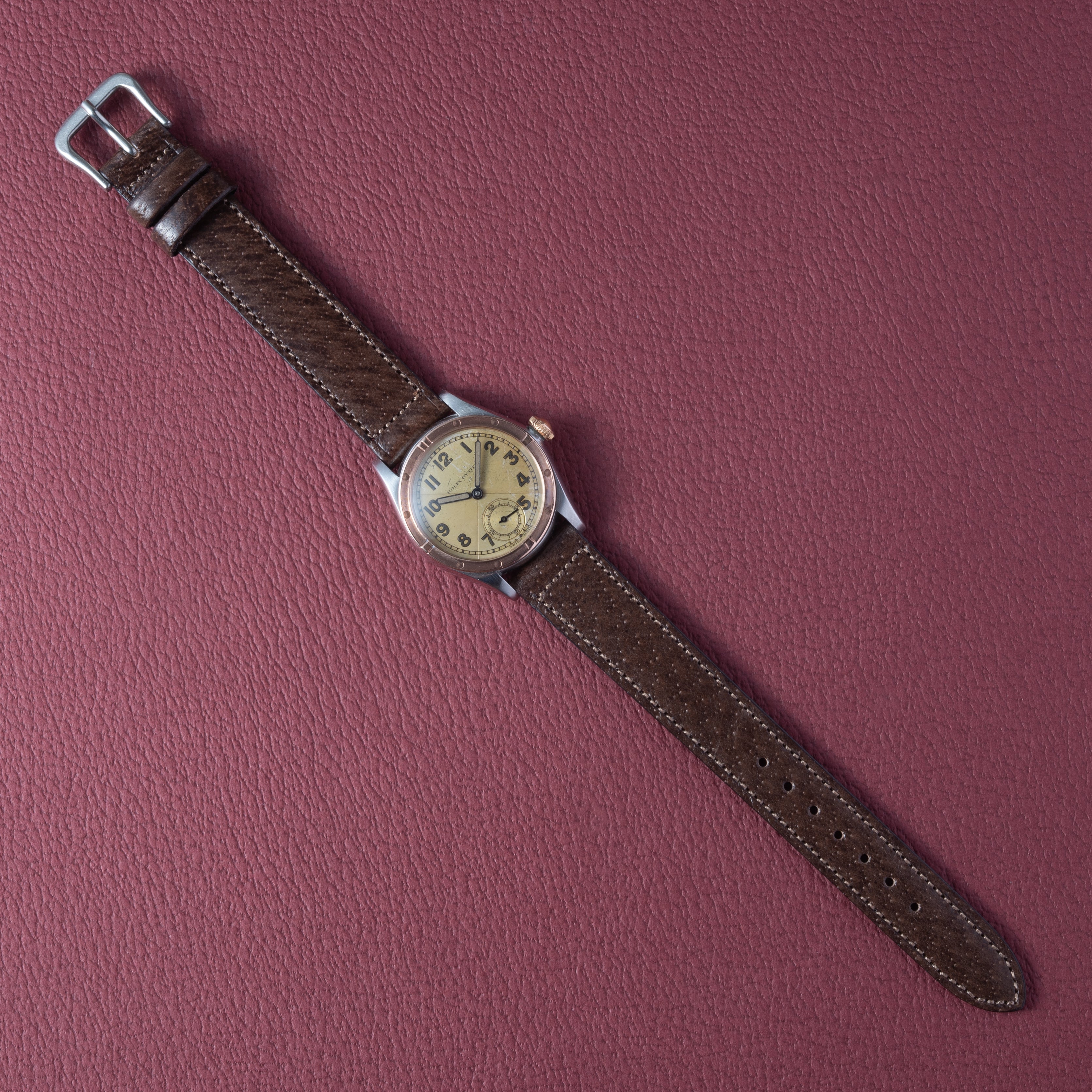 ロレックス オイスター 手巻き 1941年製 ピンクゴールドコンビ クリスクロス Ref.3121