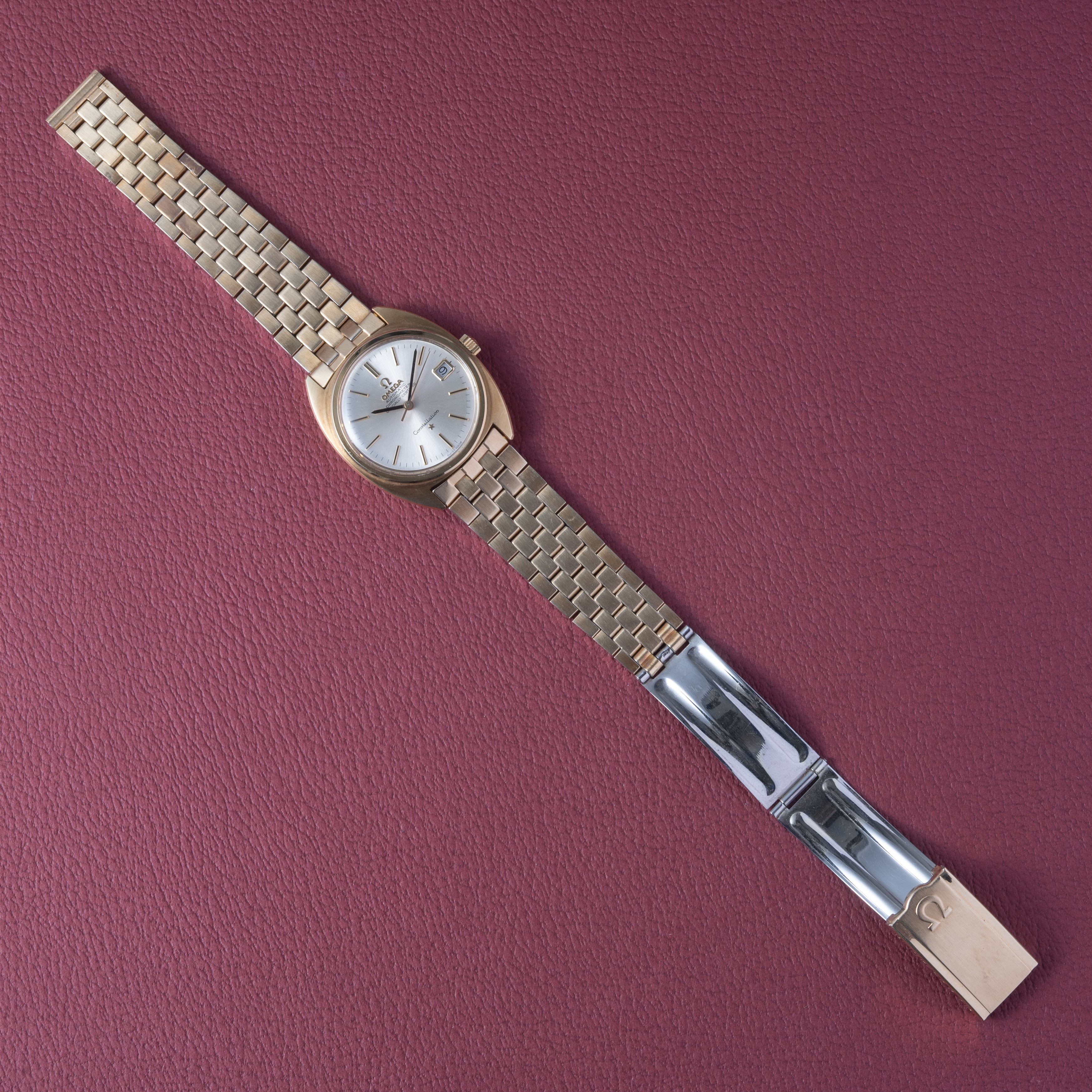 オメガ コンステレーション トップゴールド 1966年製 ジェンタデザイン Ref.168.017SP 純正ブレスレット付き 箱付き ノンポリッシュ