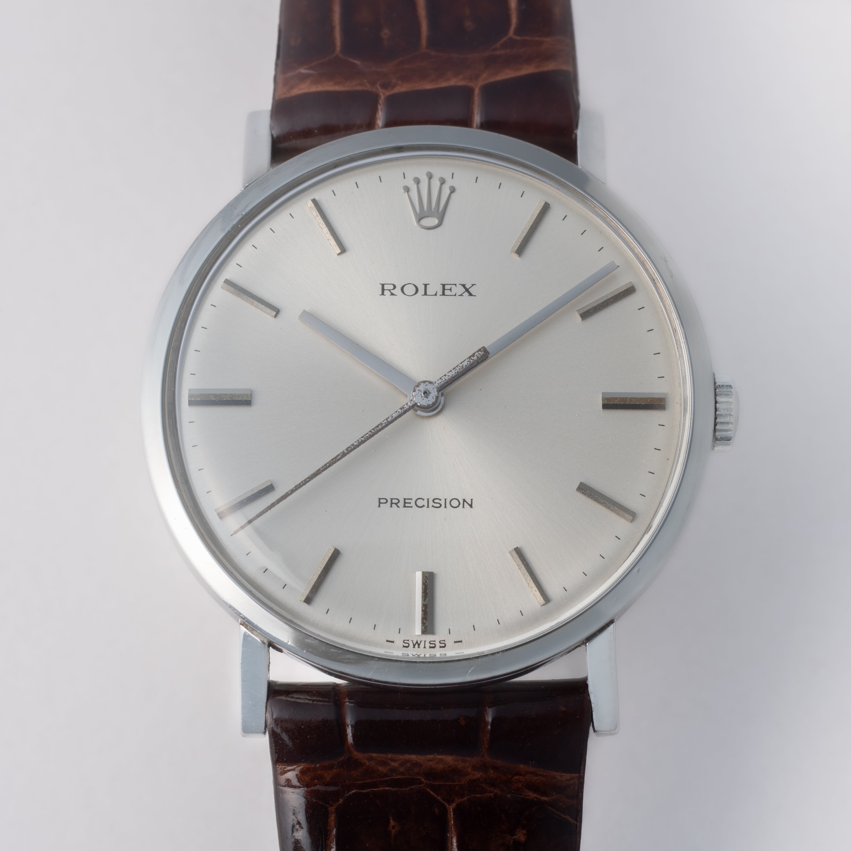 ロレックス プレシジョン 1974年製 Ref.34.110 手巻き シルバーダイヤル