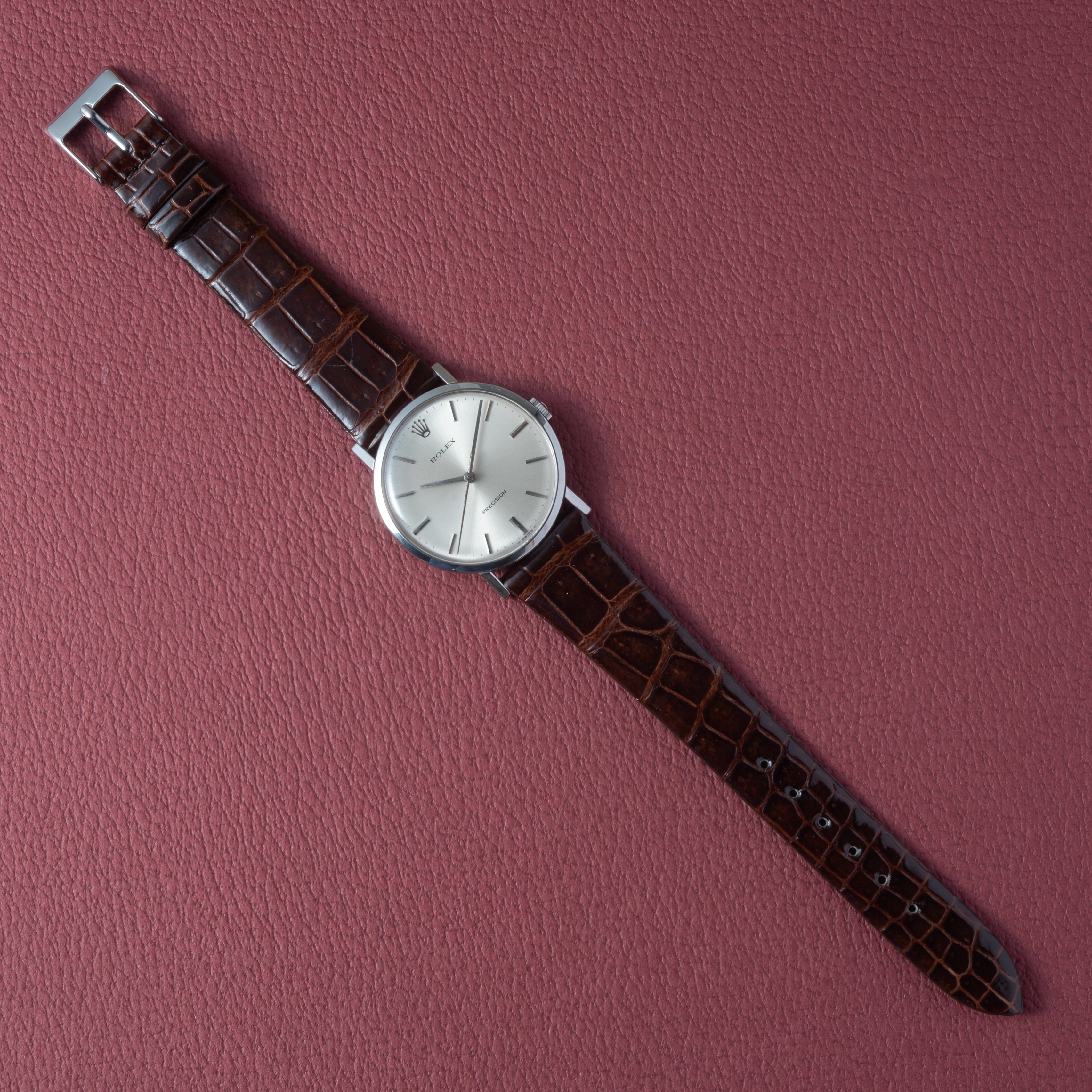 ロレックス プレシジョン 1974年製 Ref.34.110 手巻き シルバーダイヤル