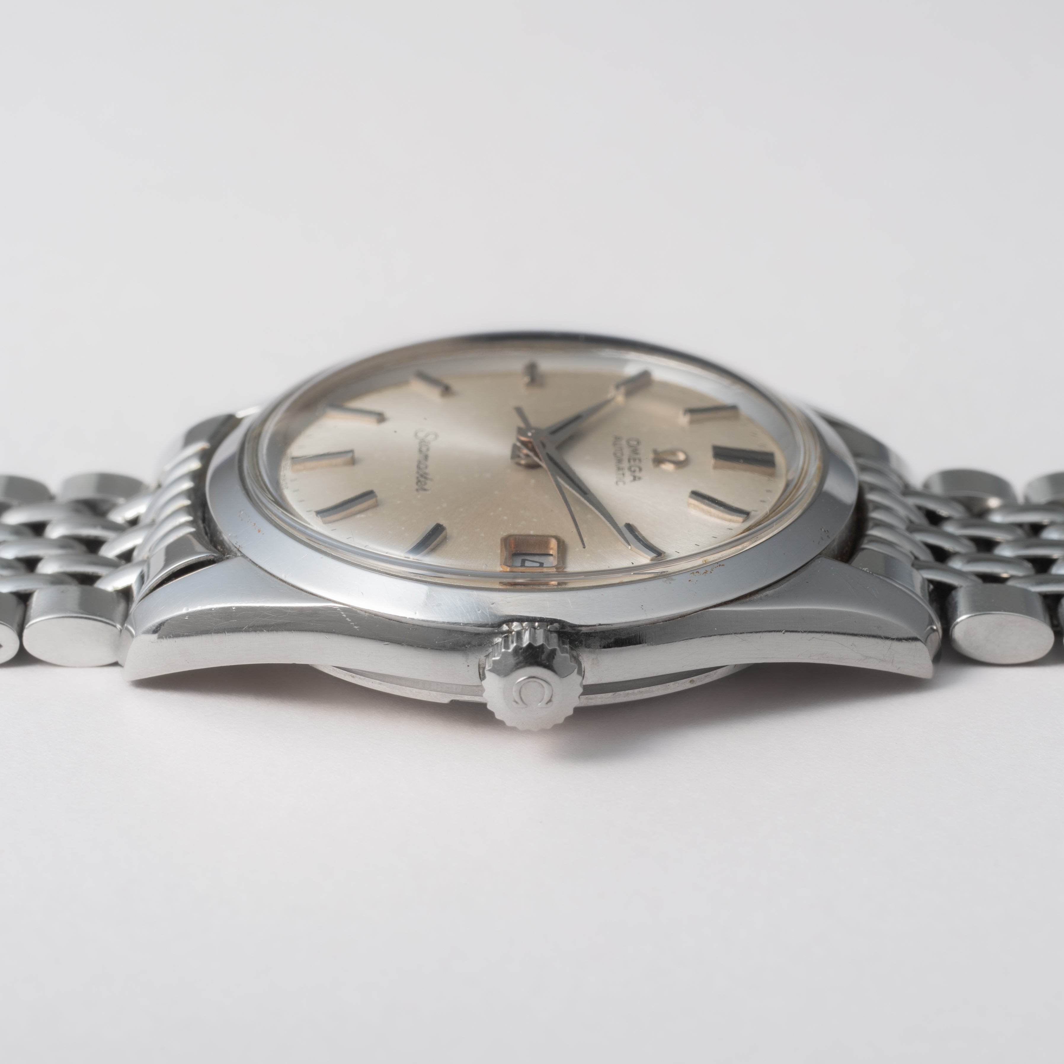 オメガ シーマスター 自動巻き 1968年製 Ref.166.010 シルバーダイヤル 純正ライスブレス