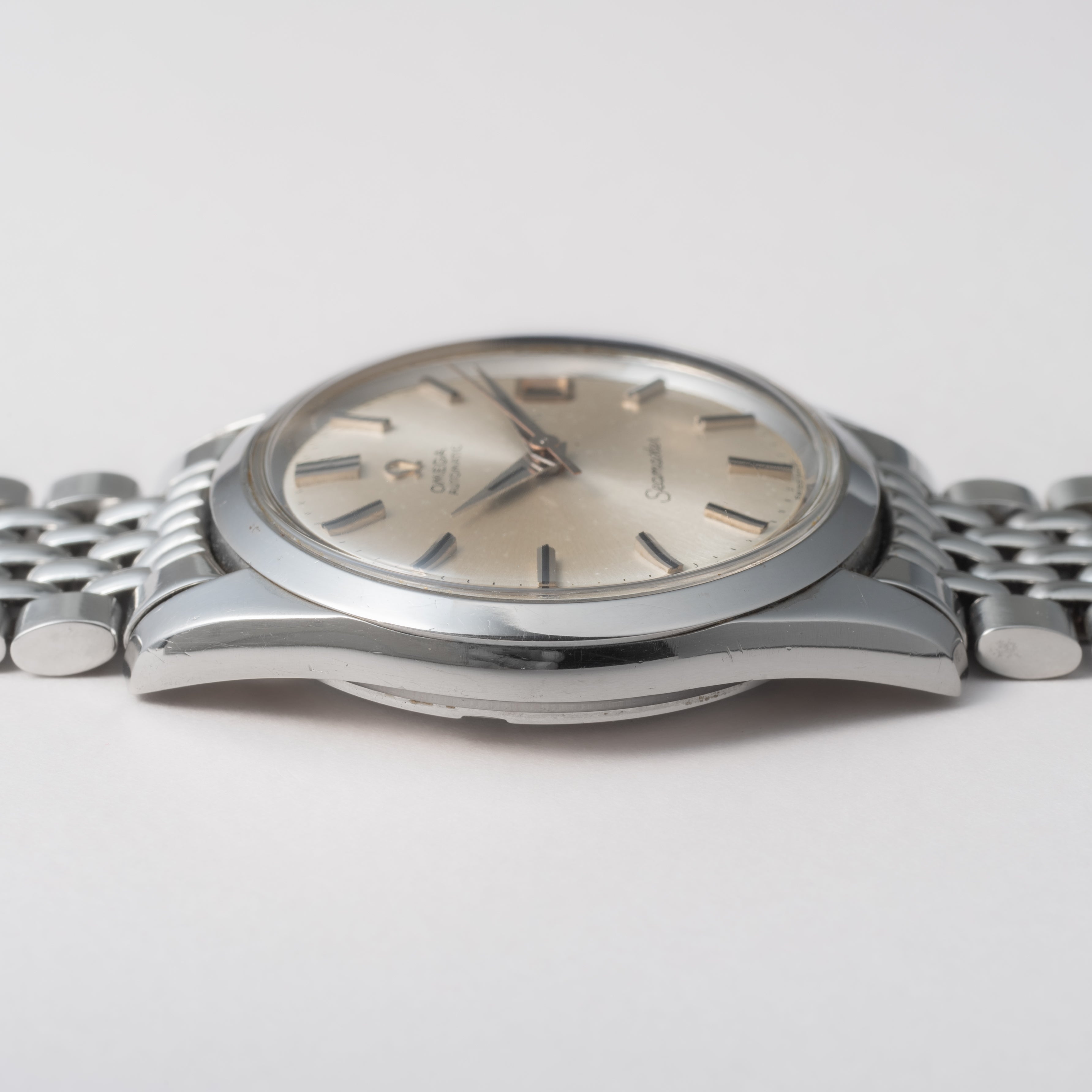 オメガ シーマスター 自動巻き 1968年製 Ref.166.010 シルバーダイヤル 純正ライスブレス