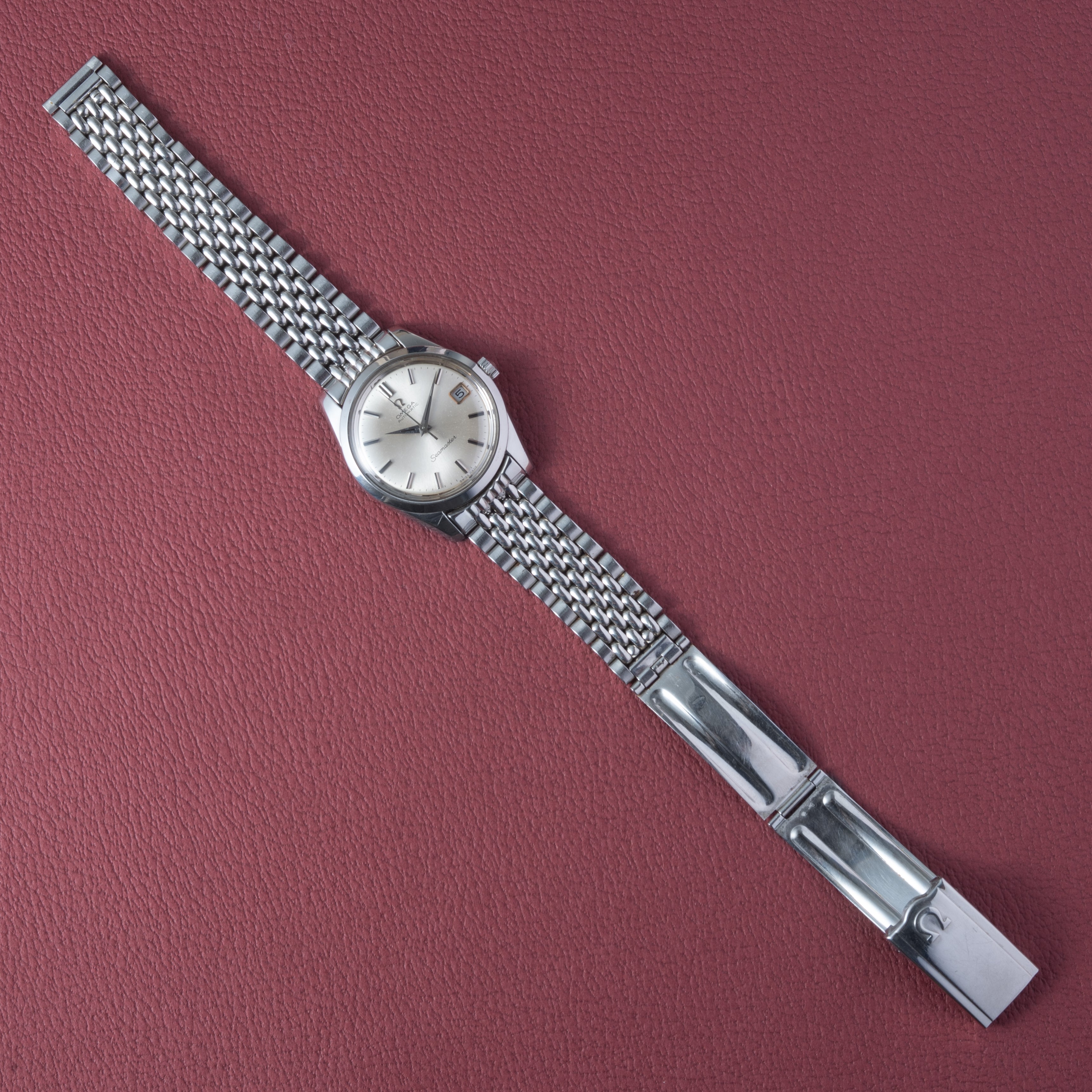 オメガ シーマスター 自動巻き 1968年製 Ref.166.010 シルバーダイヤル 純正ライスブレス