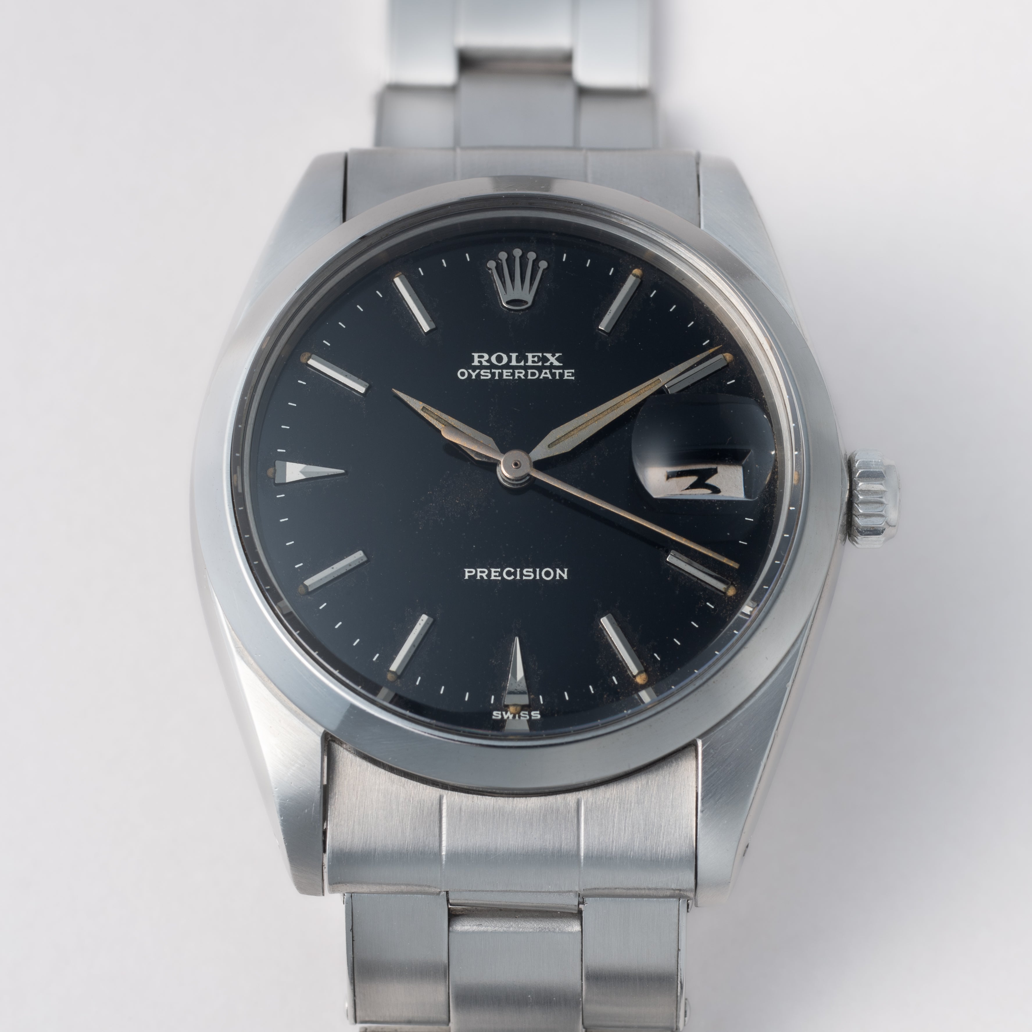 ロレックス オイスターデイト 1964年製 Ref.6694 ブラックミラー