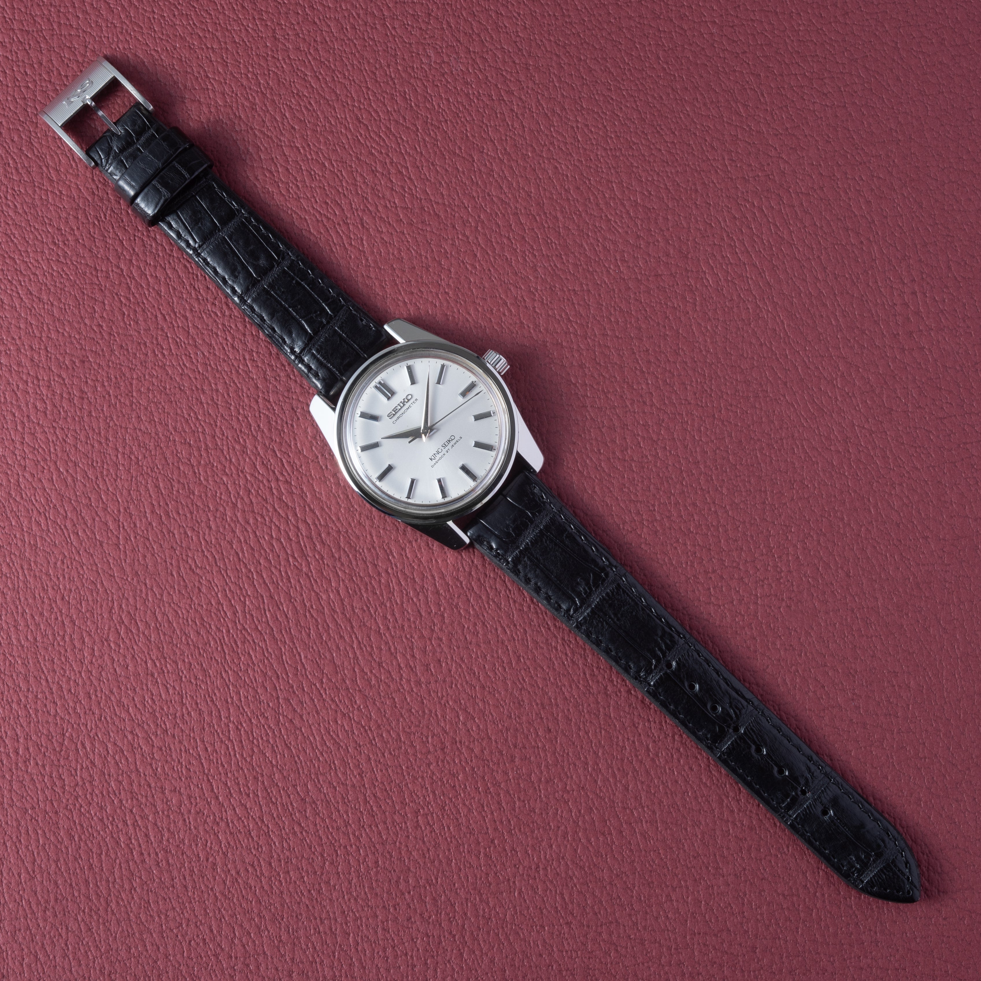 キングセイコー クロノメーター 後期 1966年製 Ref.4420-9990 獅子メダル ロービート手巻き 純正尾錠付き